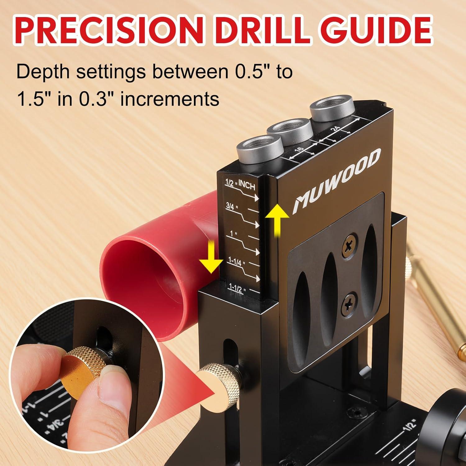 Plantilla de Agujeros Pocket MUWOOD HJ01 Ajustable 12-42mm