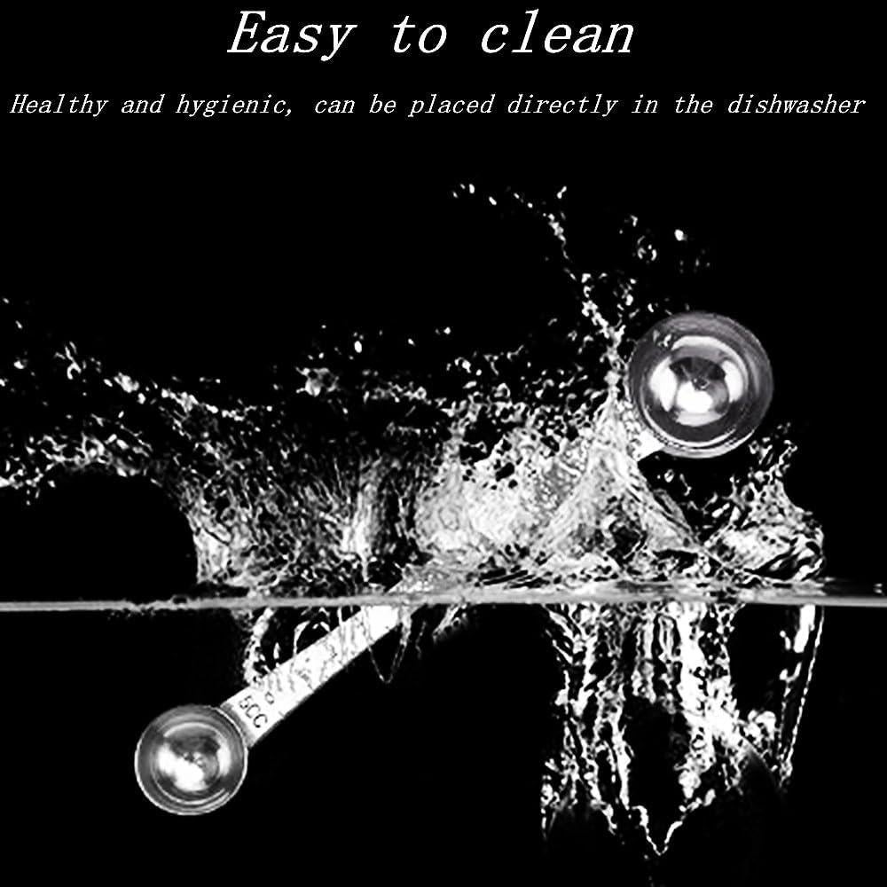 Cucharas Medidoras Doble CoaGu Acero Inoxidable 5ml y 15ml