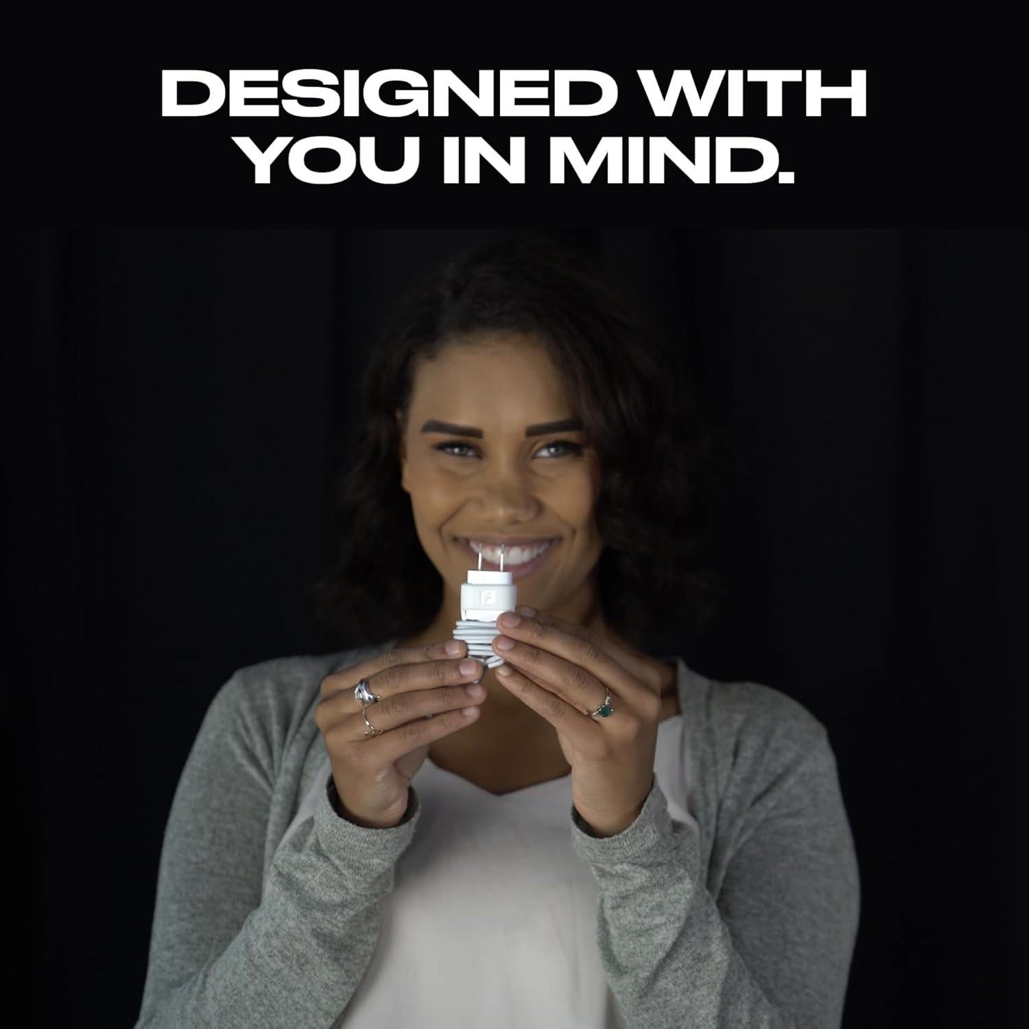 Enrollador de Cargador Fuse Snap Back 5W Lightning Blanco