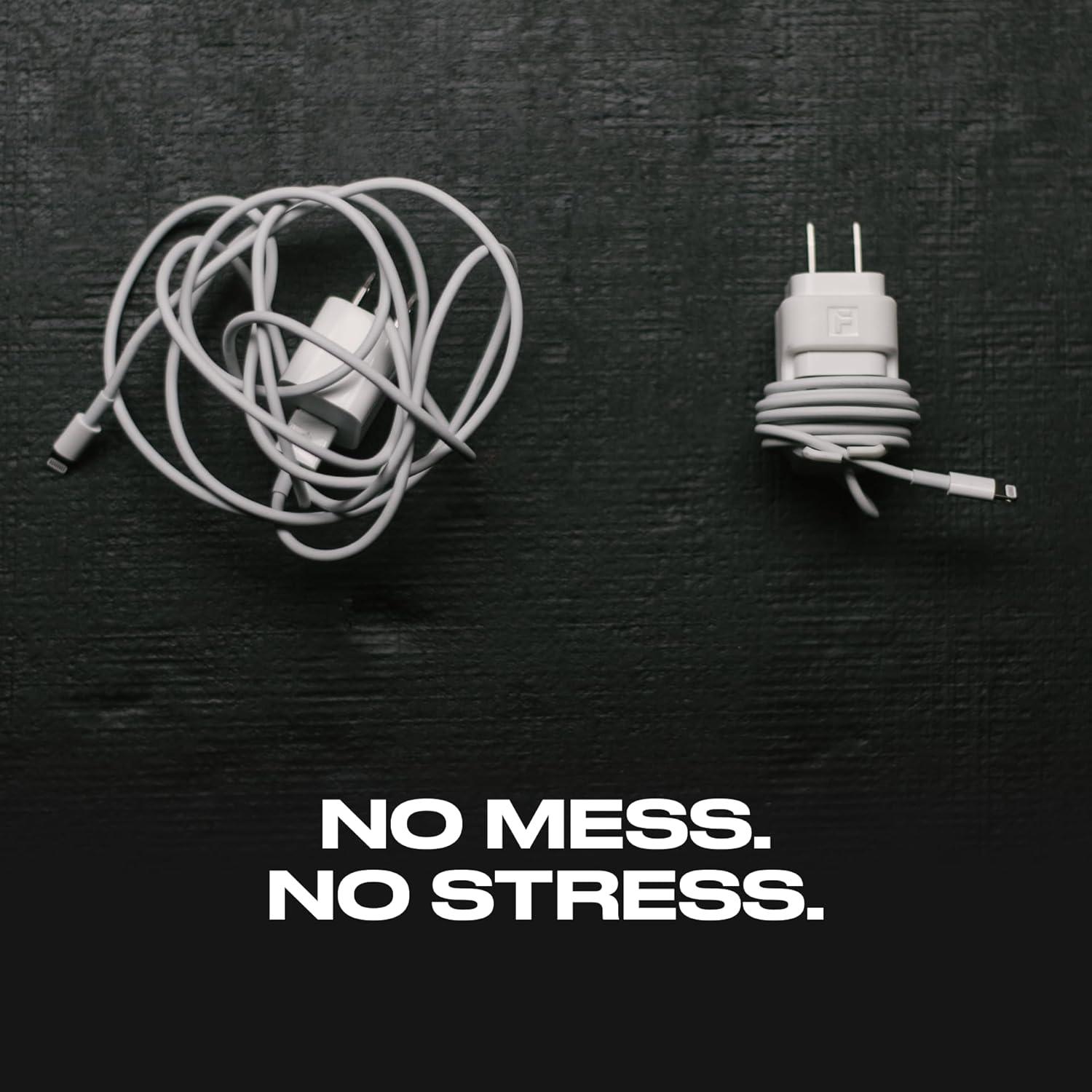 Enrollador de Cargador Fuse Snap Back 5W Lightning Blanco