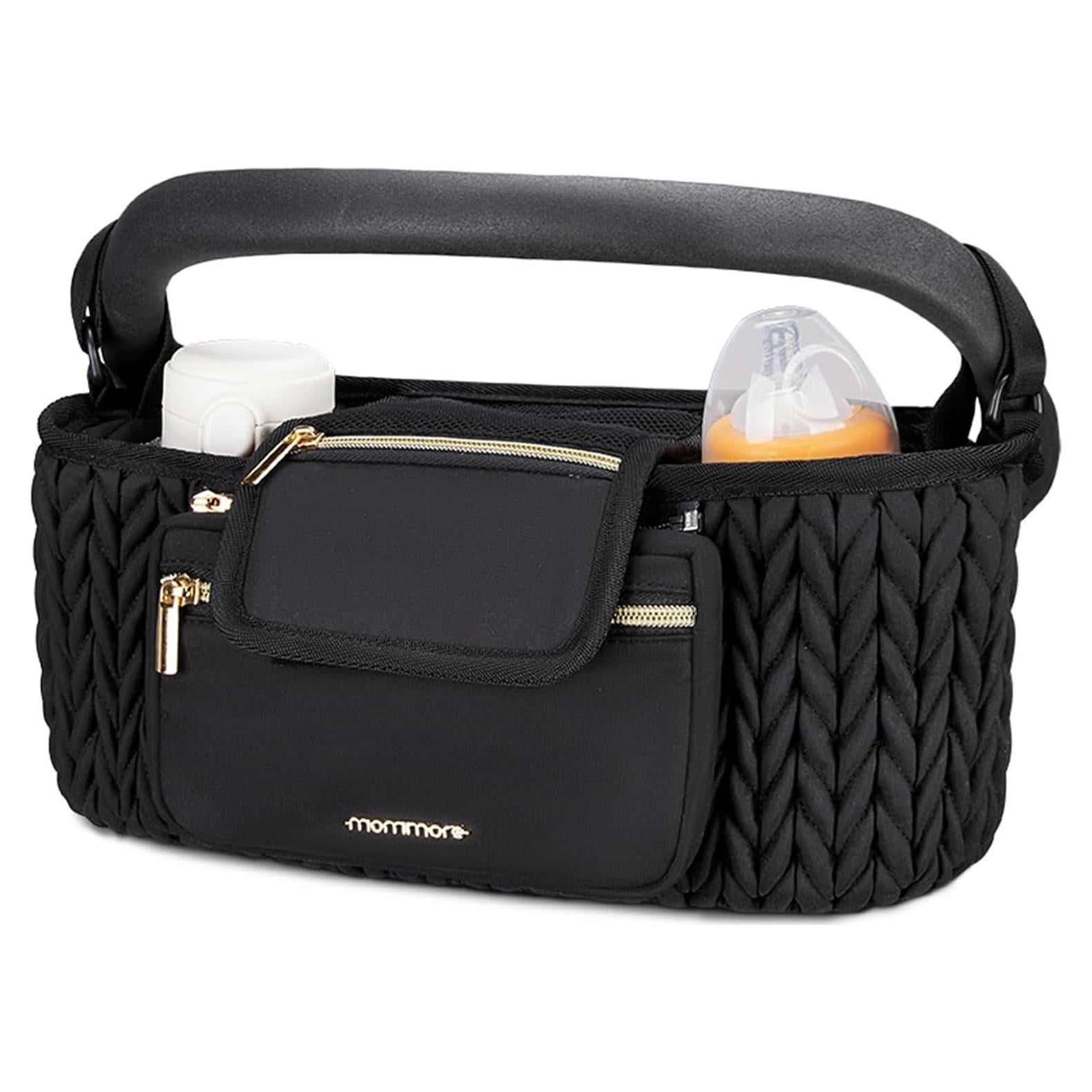 Organizador de Carrito Mommore Negro con Portavasos Aislados