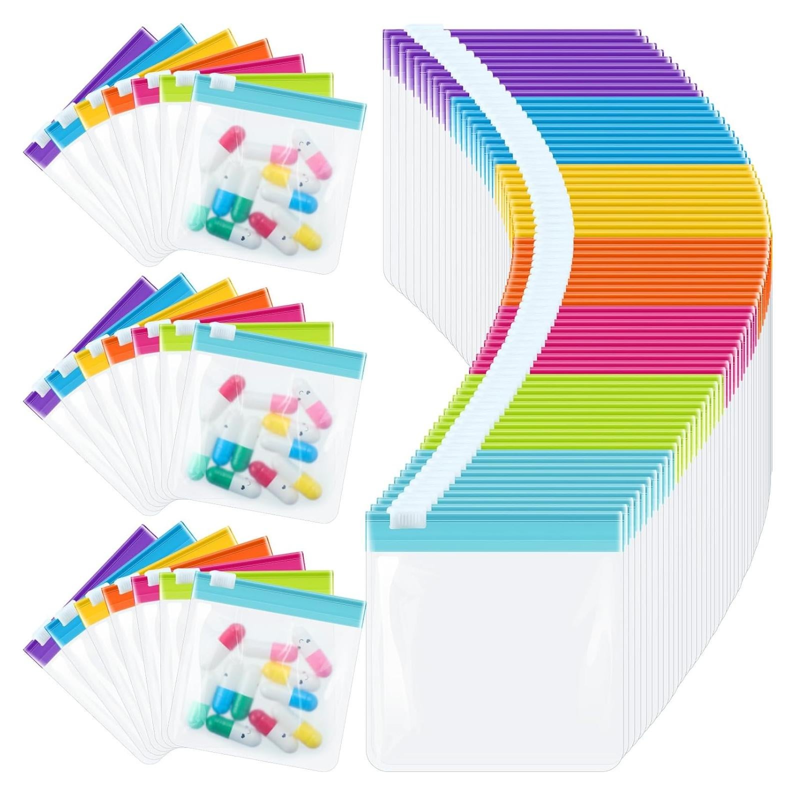 70 Bolsas de Pastillas Reutilizables Sherr con Cierre Deslizante