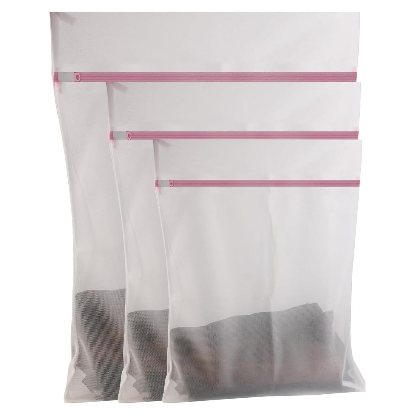 3 Bolsas de Lavandería de Malla Fina Lsnhincp - Cremallera