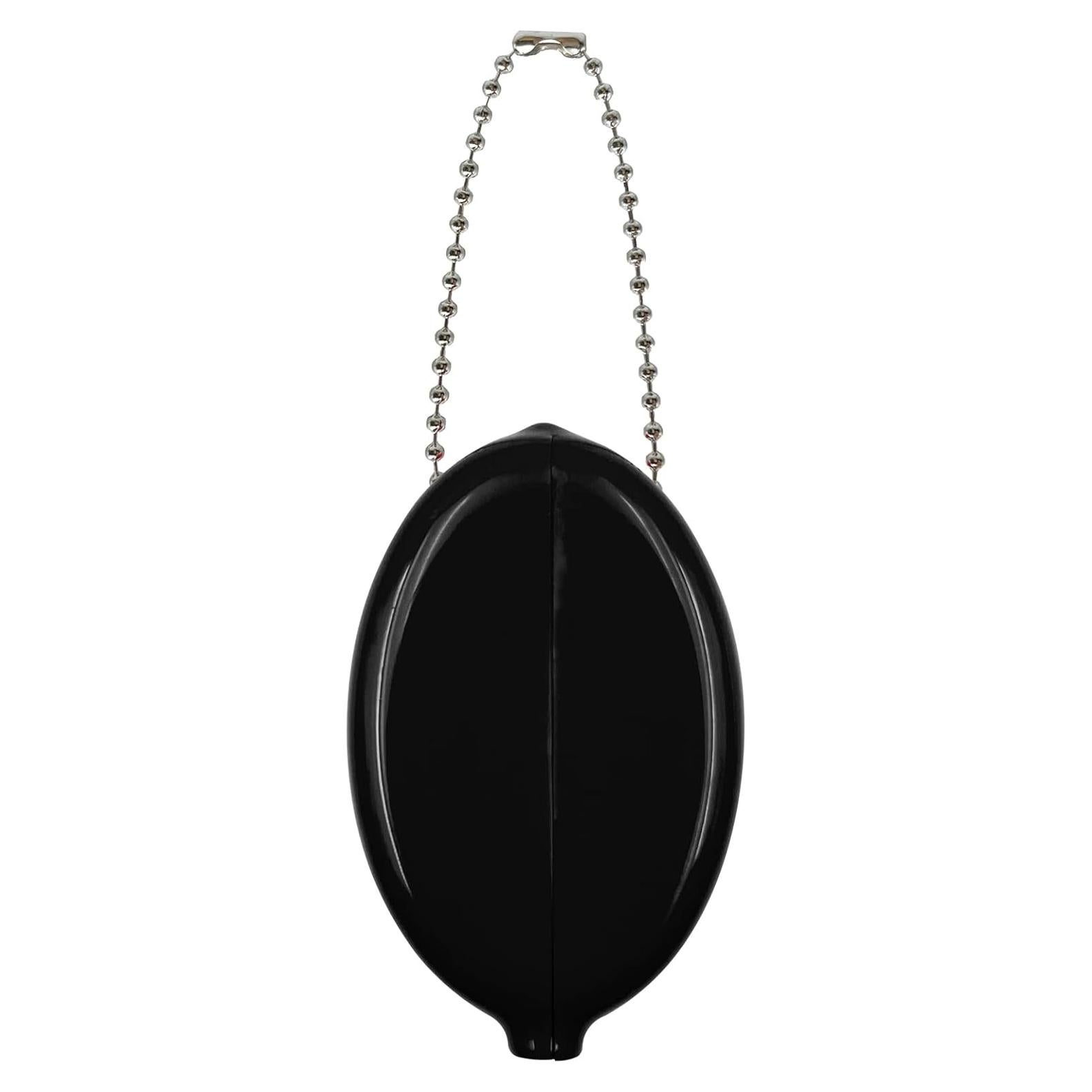 Monedero Ovalado DEEZOMO Negro - Organizador de Monedas 5x7.6cm