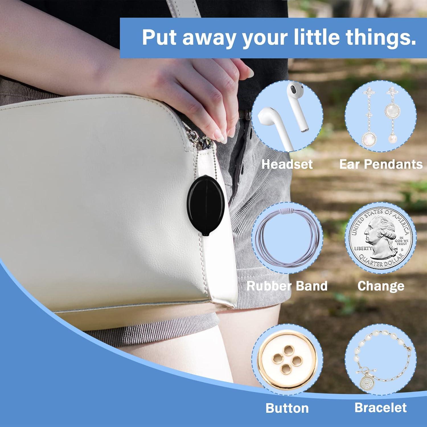 Monedero Ovalado DEEZOMO Negro - Organizador de Monedas 5x7.6cm