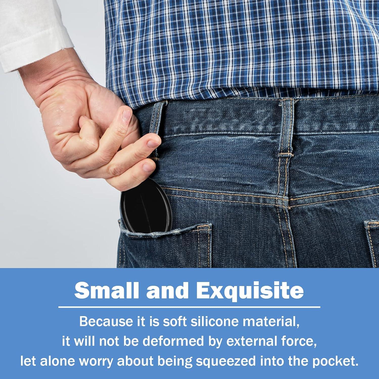 Monedero Ovalado DEEZOMO Negro - Organizador de Monedas 5x7.6cm