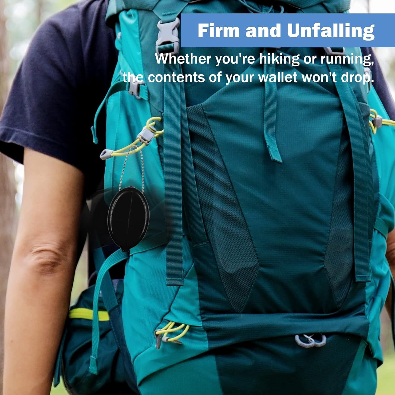 Monedero Ovalado DEEZOMO Negro - Organizador de Monedas 5x7.6cm