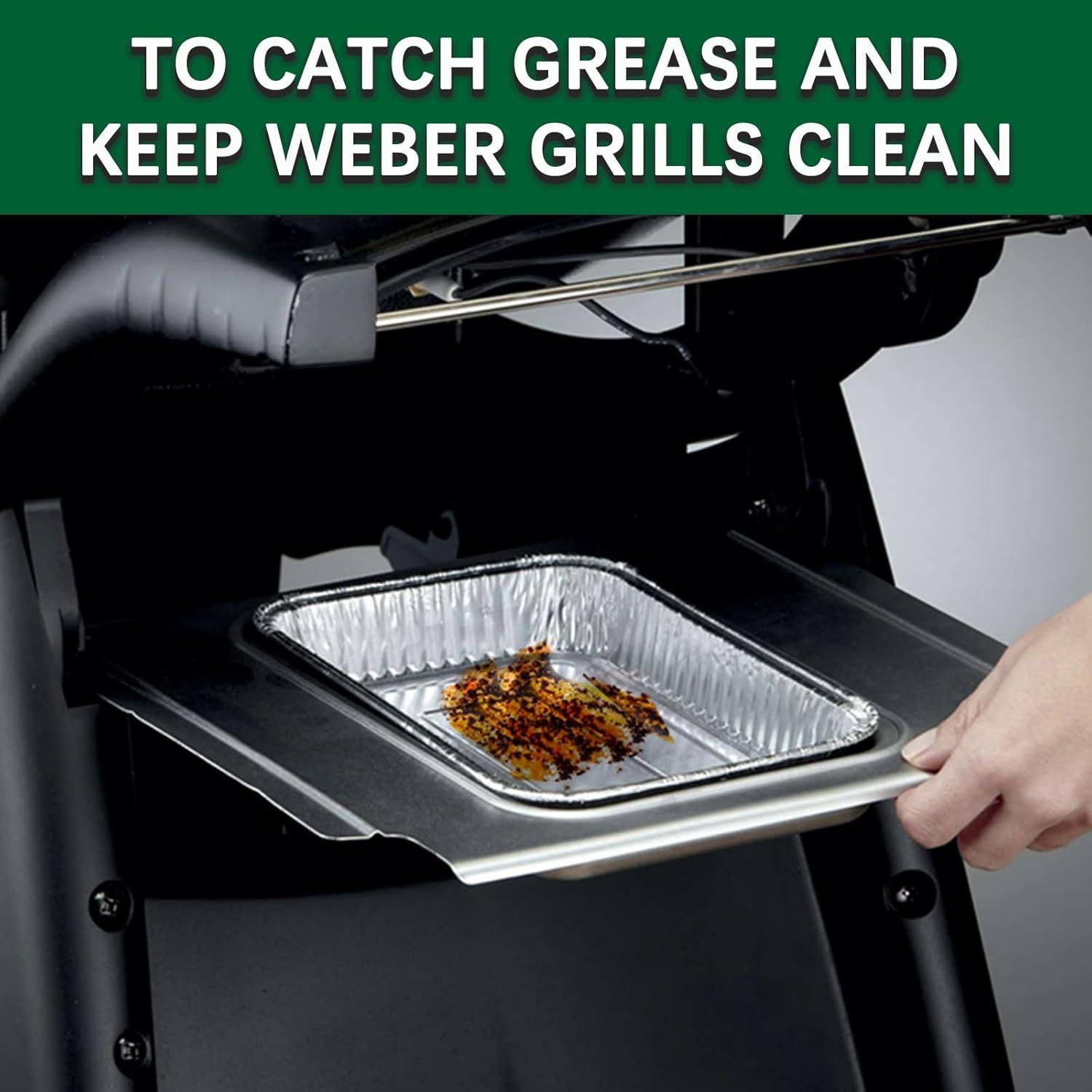Bandejas de Goteo Desechables Whaleme 20 Pcs para Parrillas Weber