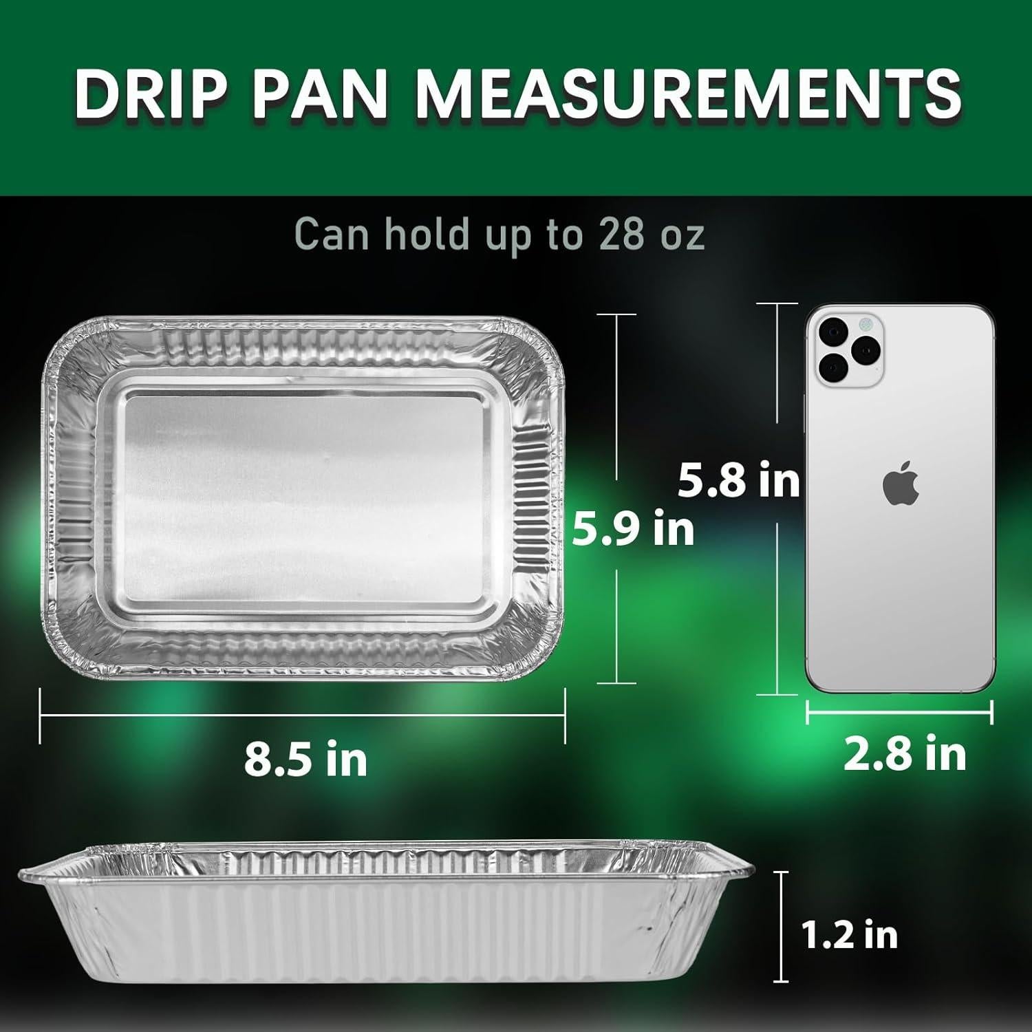 Bandejas de Goteo Desechables Whaleme 20 Pcs para Parrillas Weber