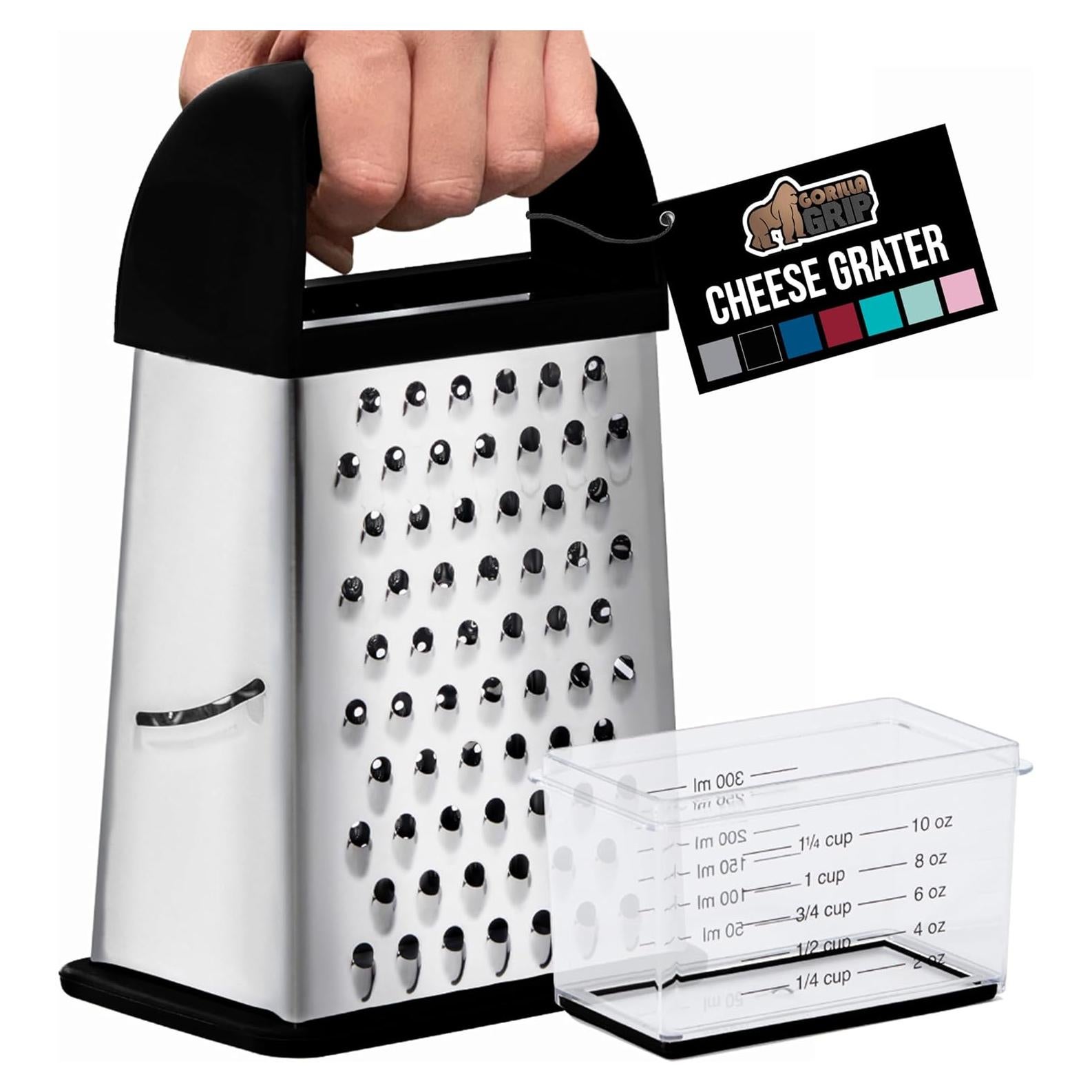 Rallador de Queso Gorilla Grip XL 4 Lados Acero Inoxidable