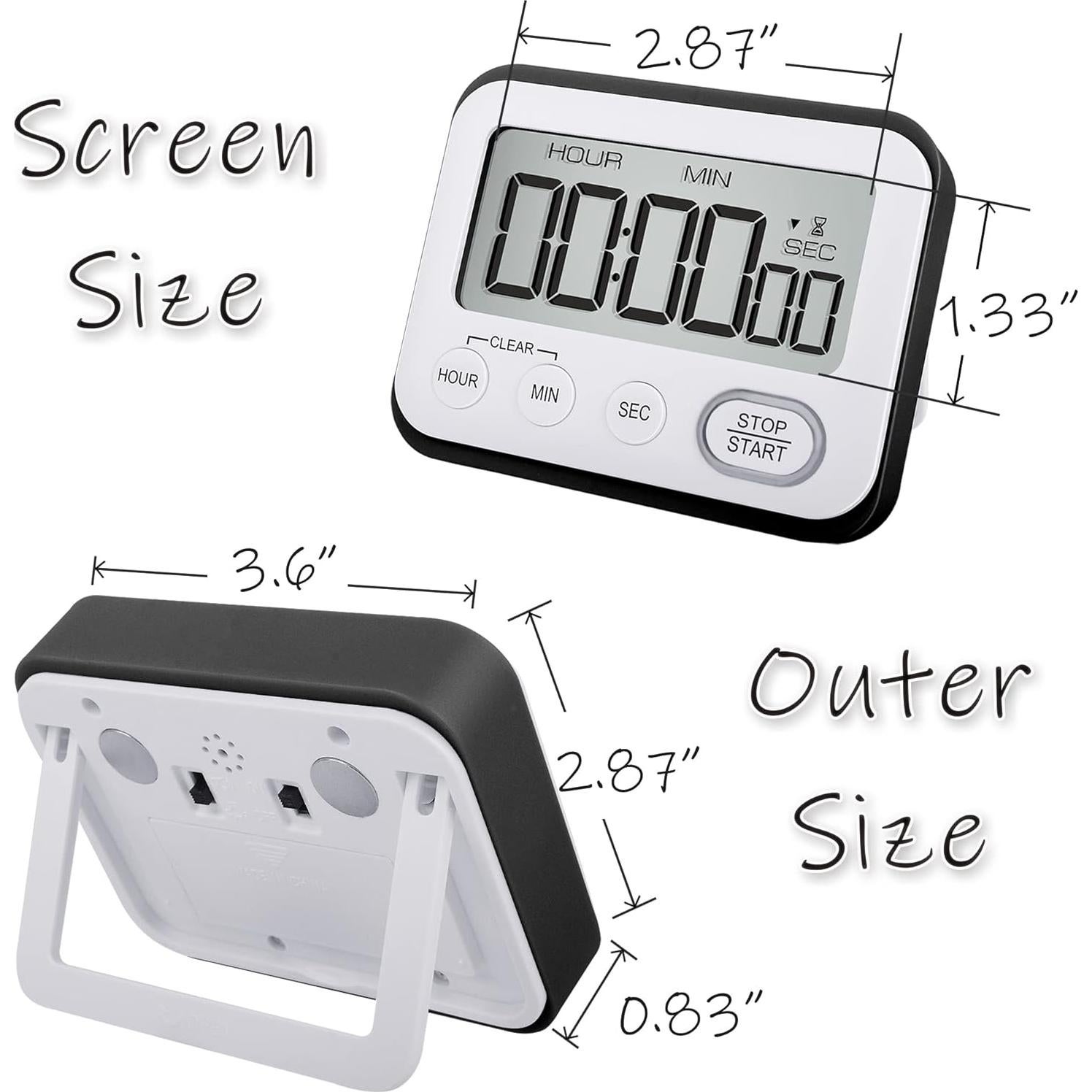 Temporizador de Cocina Digital VOULOIR Negro con Alarma Fuerte