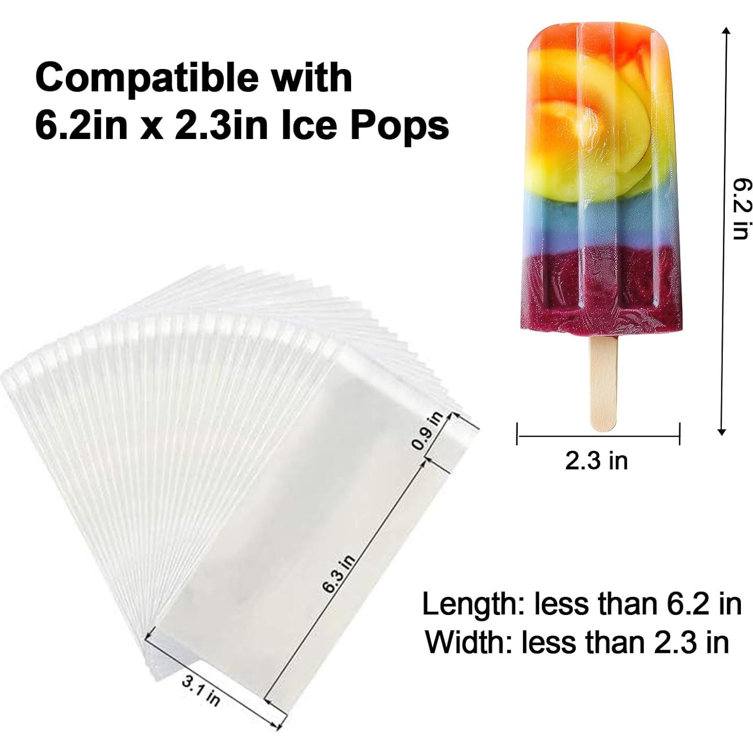 Bolsas de Paletas Autoadhesivas Miaowoof 200PCS 16x8 cm