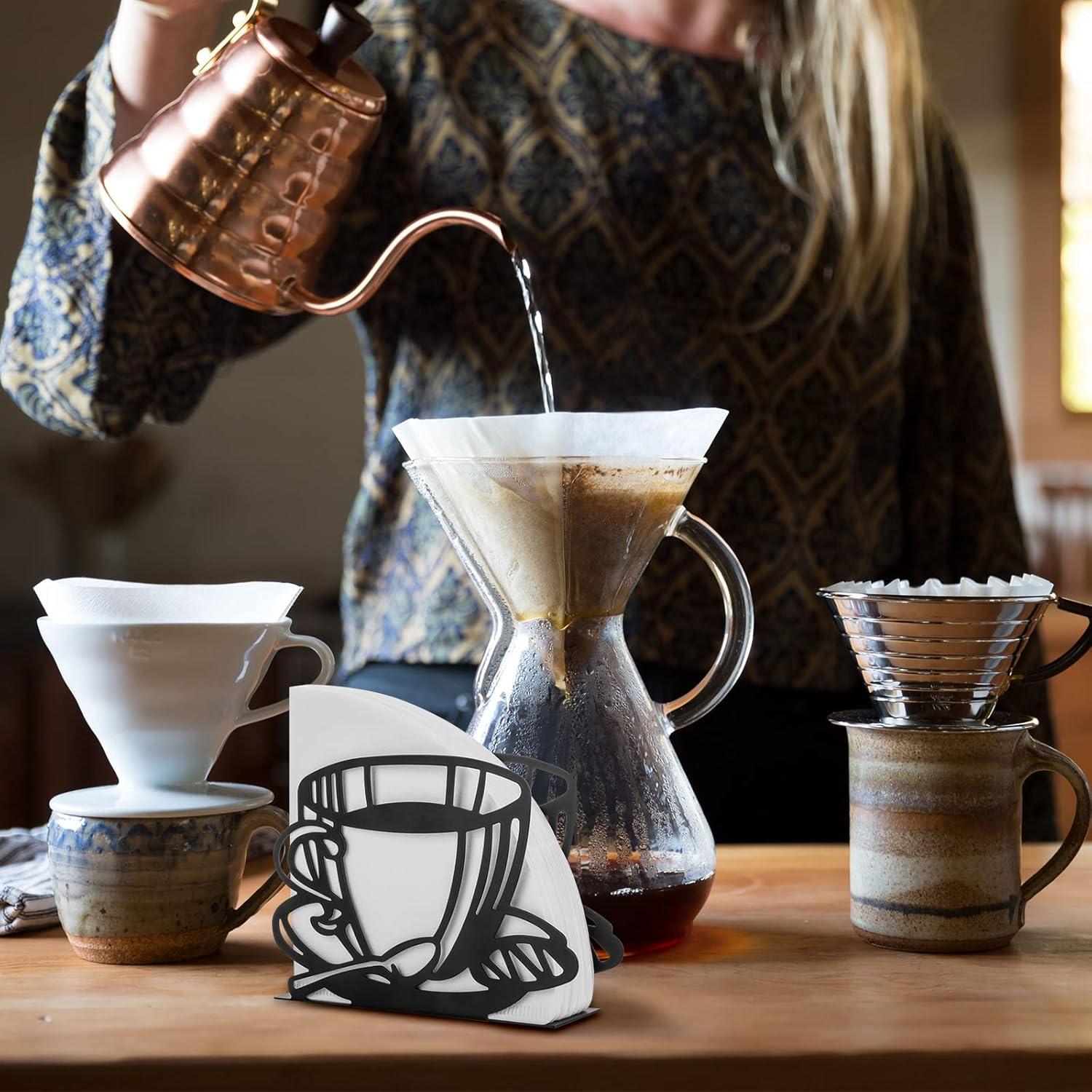 Soporte para Filtros de Café Homakover Metal Negro 13x10 cm