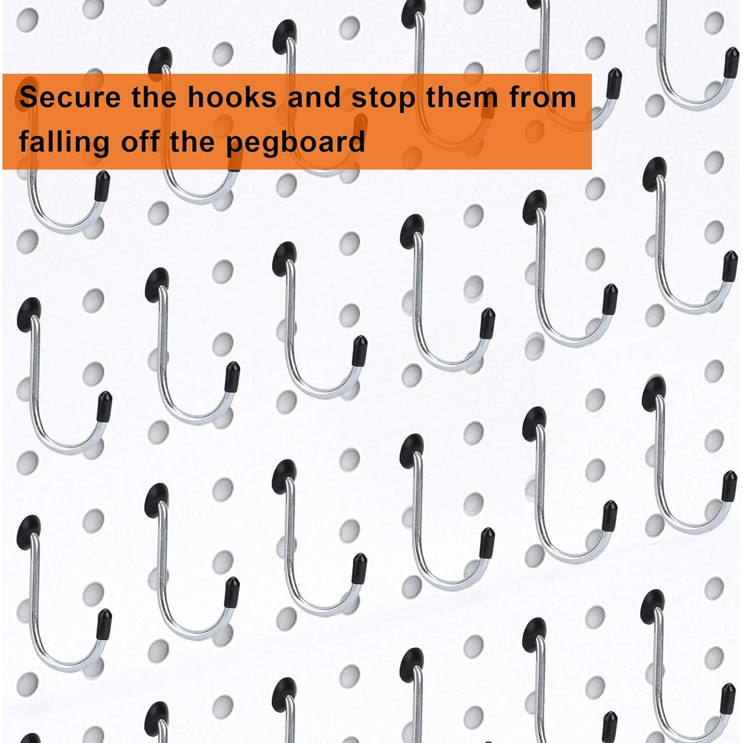 Bloques de bloqueo para ganchos de tablero de clavijas MENEONE 120PCS Negro