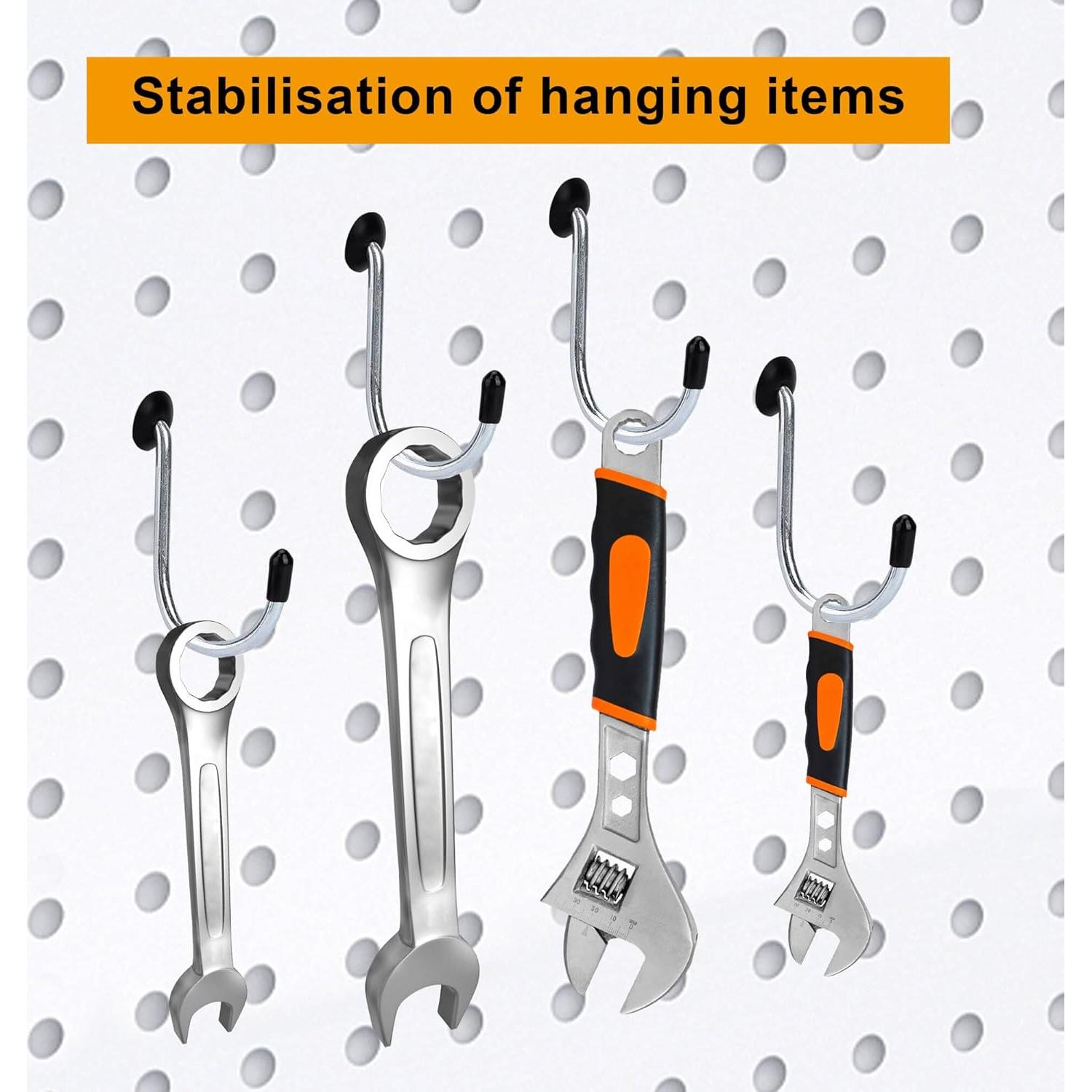 Bloques de bloqueo para ganchos de tablero de clavijas MENEONE 120PCS Negro