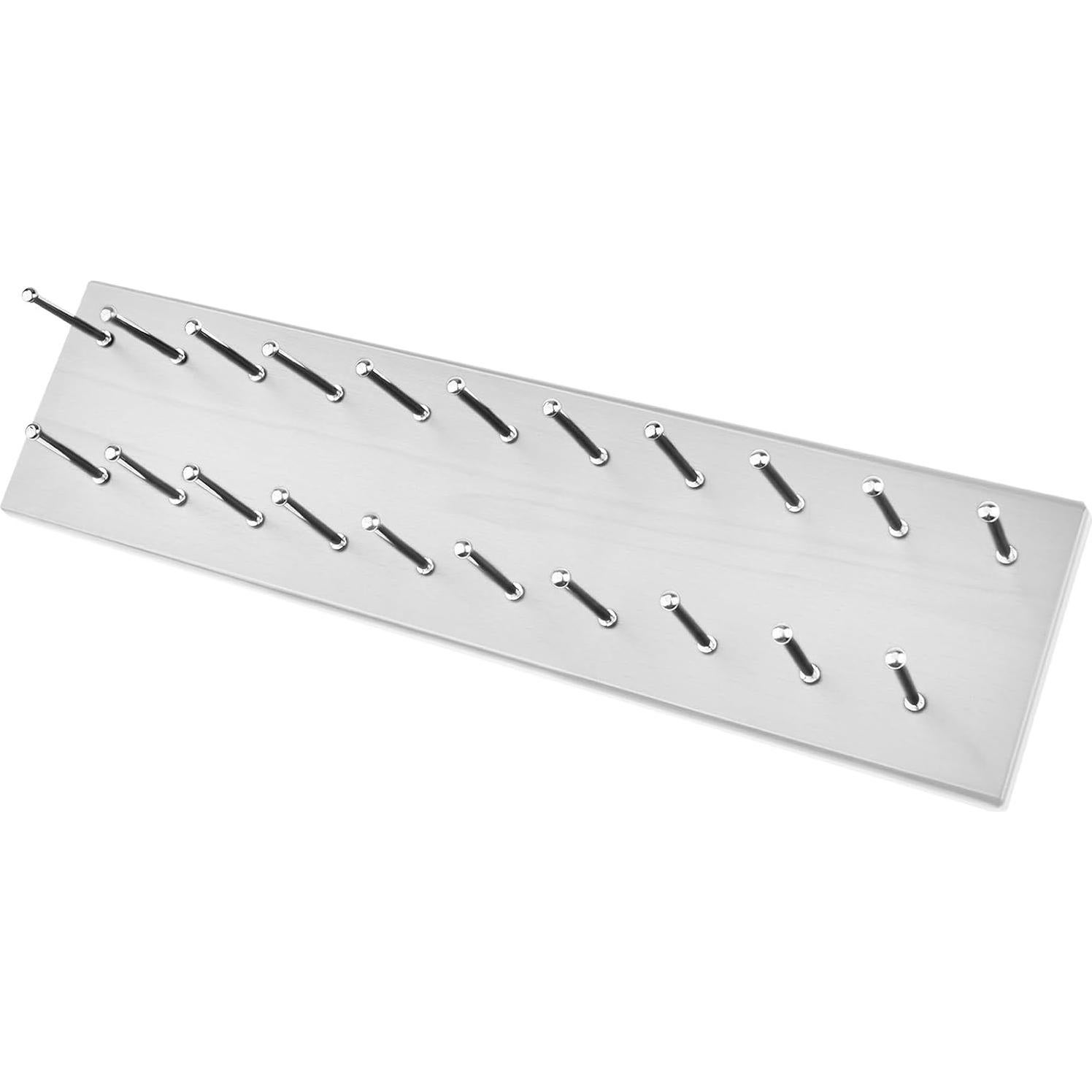 Soporte de Corbatas y Cinturones Vrietina Blanco Madera 21 Ganchos