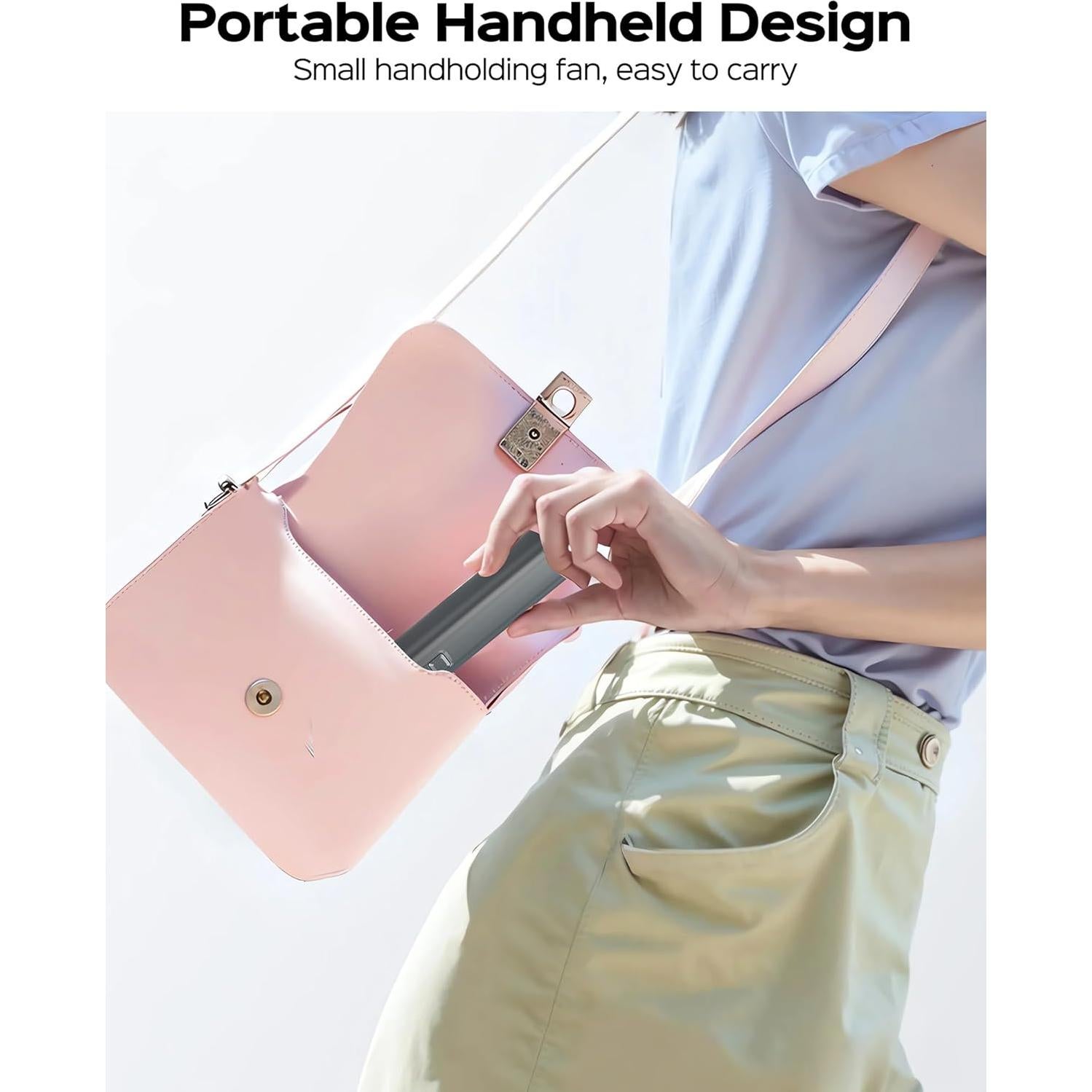 Ventilador Portátil ERABAY FY-8002 Recargable USB 4000mAh 5 Velocidades