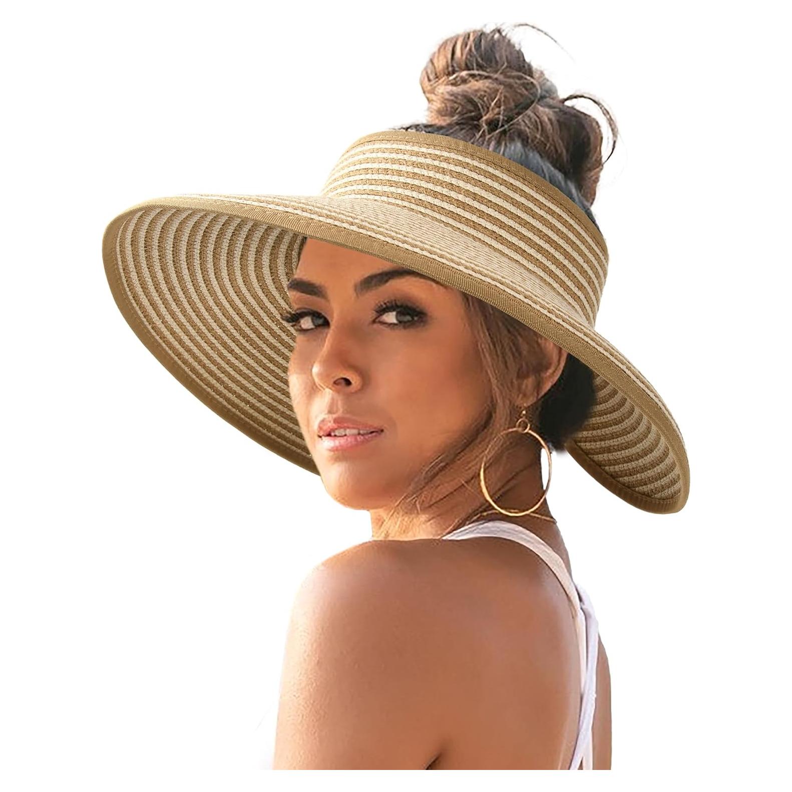 Sombrero de sol FURTALK para mujer, ala ancha, UPF 80+