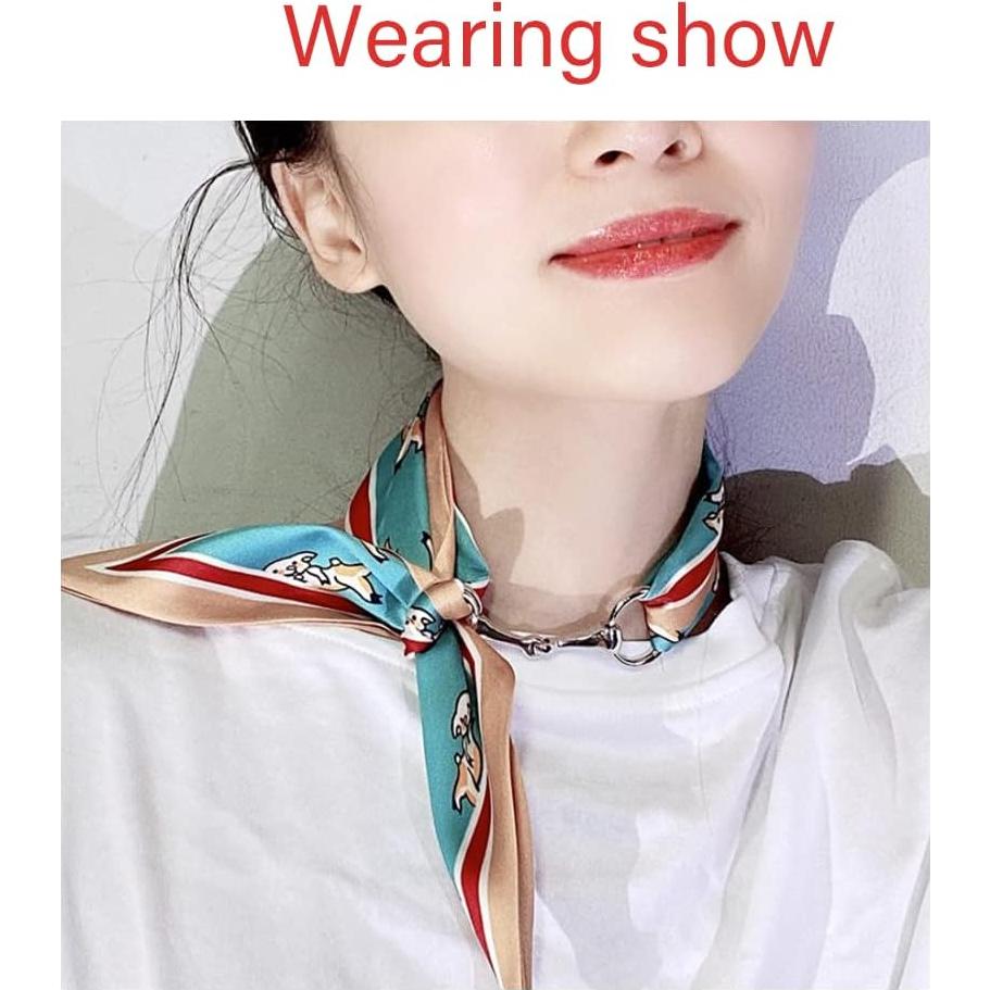 2 Piezas Hebilla de Bufanda Cuadrada de Aleación de Zinc Oro Plata