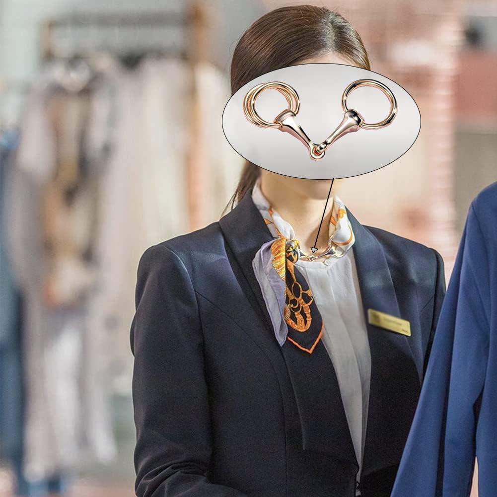 2 Piezas Hebilla de Bufanda Cuadrada de Aleación de Zinc Oro Plata