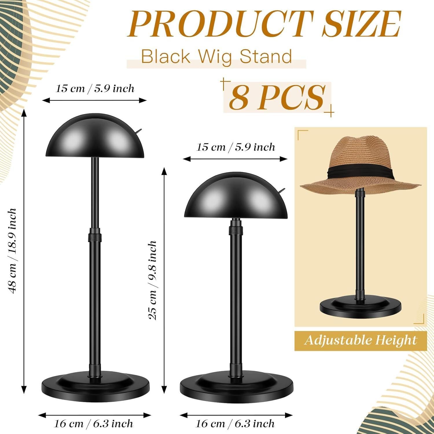 Soporte para Pelucas Tatuo 8 Pcs Altura Ajustable 25-48 cm