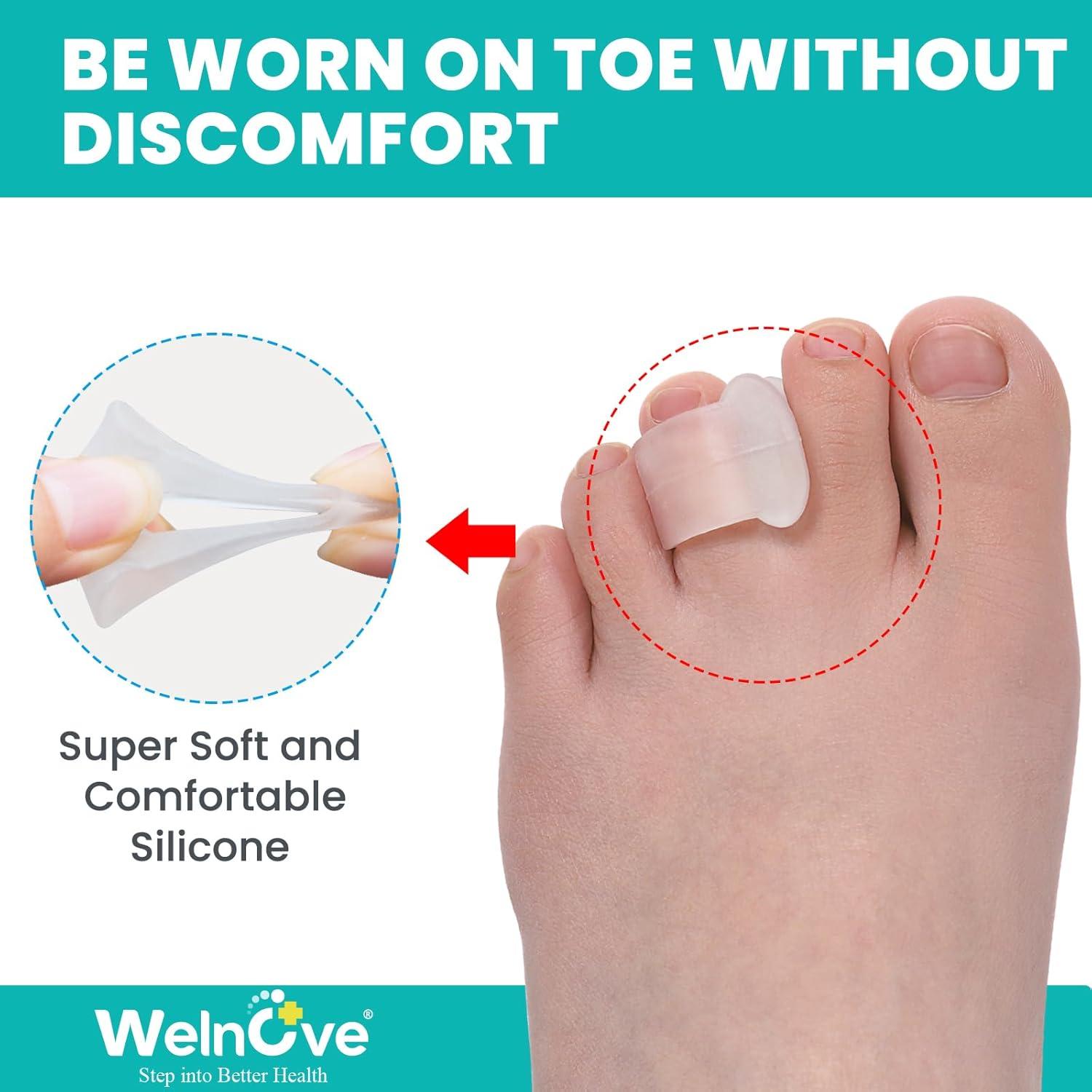 Separadores de Dedos Welnove - 8 Piezas con Aloe Vera, Pequeño