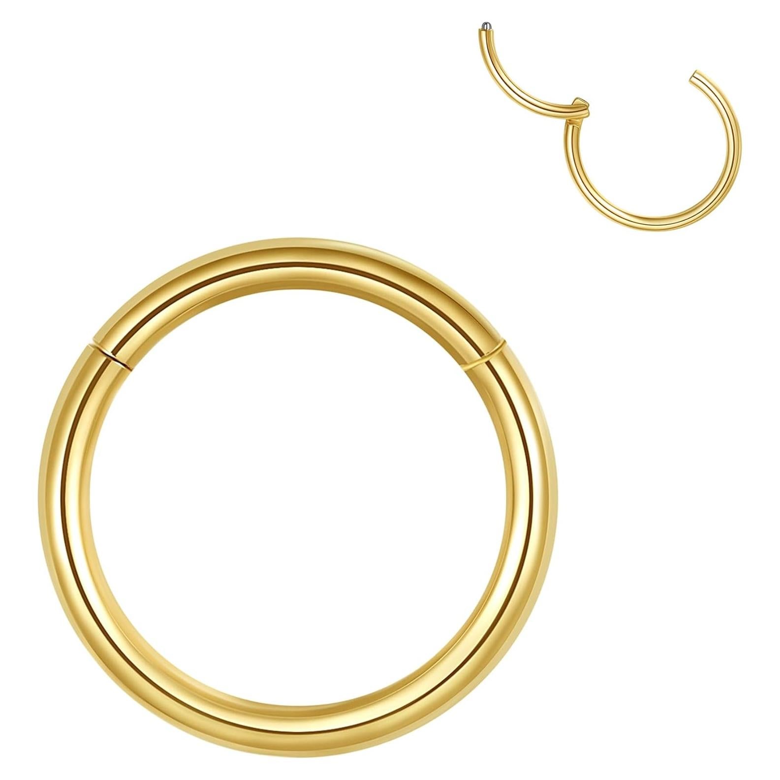 Aros de Nariz Hipoalergénicos LOVEBODYJEWELRY 14G 6mm Acero 316L