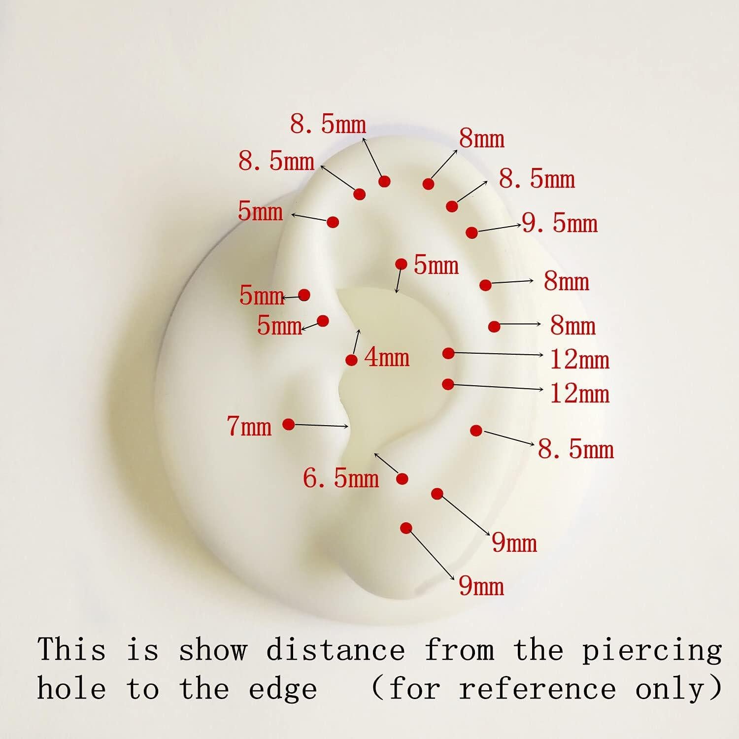 Aros de Nariz Hipoalergénicos LOVEBODYJEWELRY 14G 6mm Acero 316L