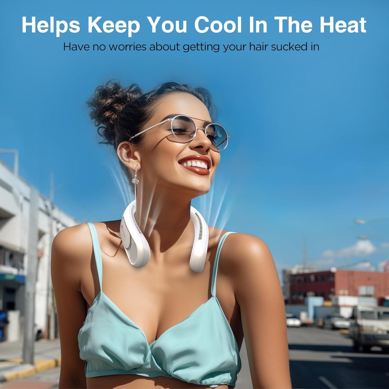 Ventilador de Cuello Hotsales Recargable 6000 mAh 3 Velocidades