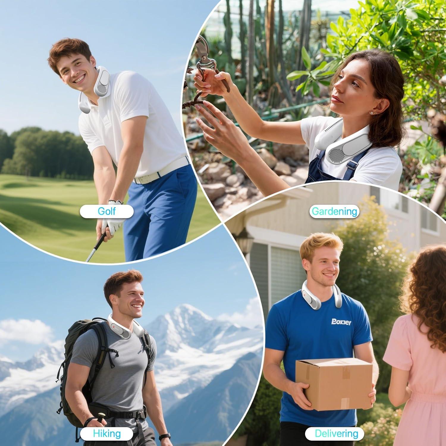 Ventilador de Cuello Hotsales Recargable 6000 mAh 3 Velocidades