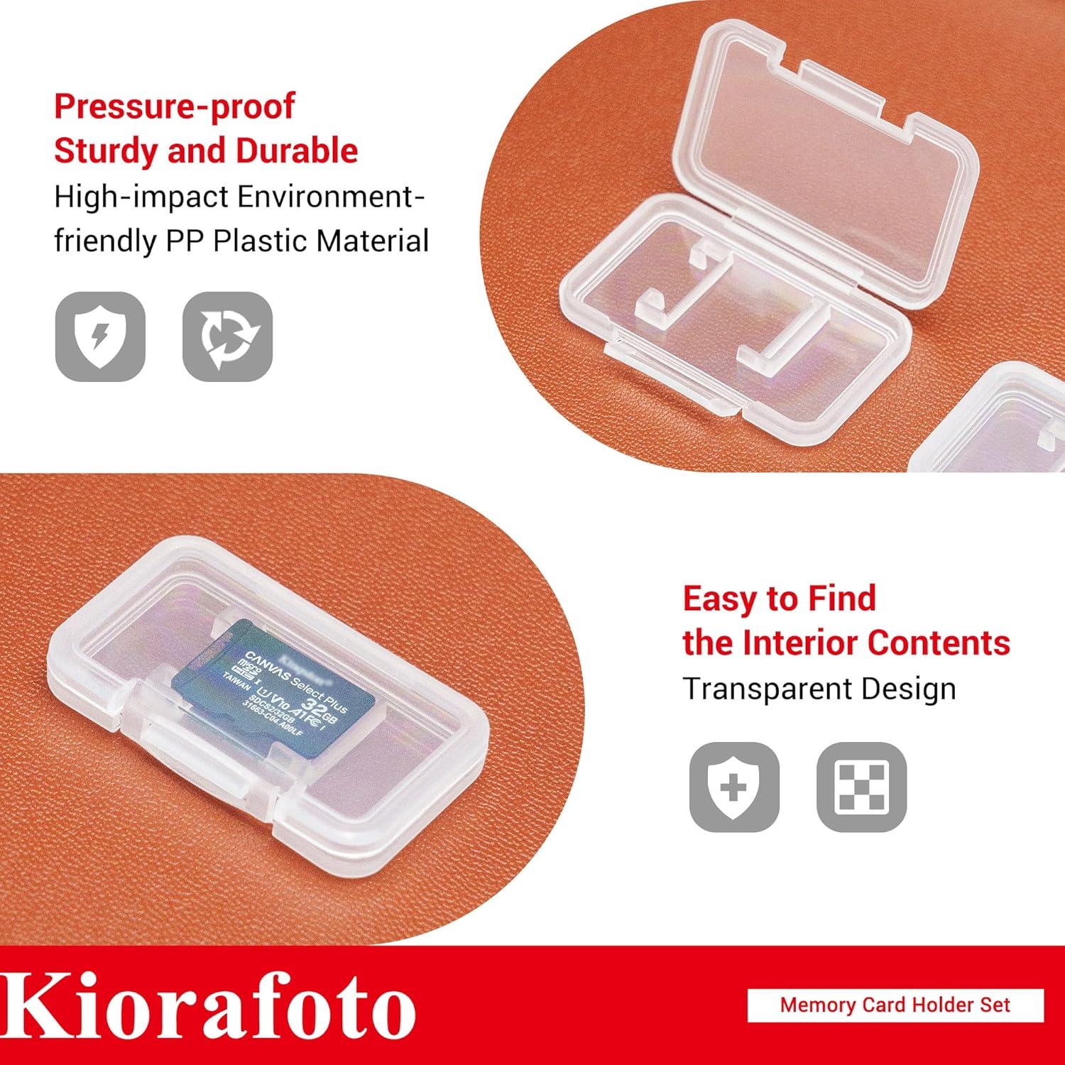 Estuche Transparente Kiorafoto para 18 Tarjetas MicroSD