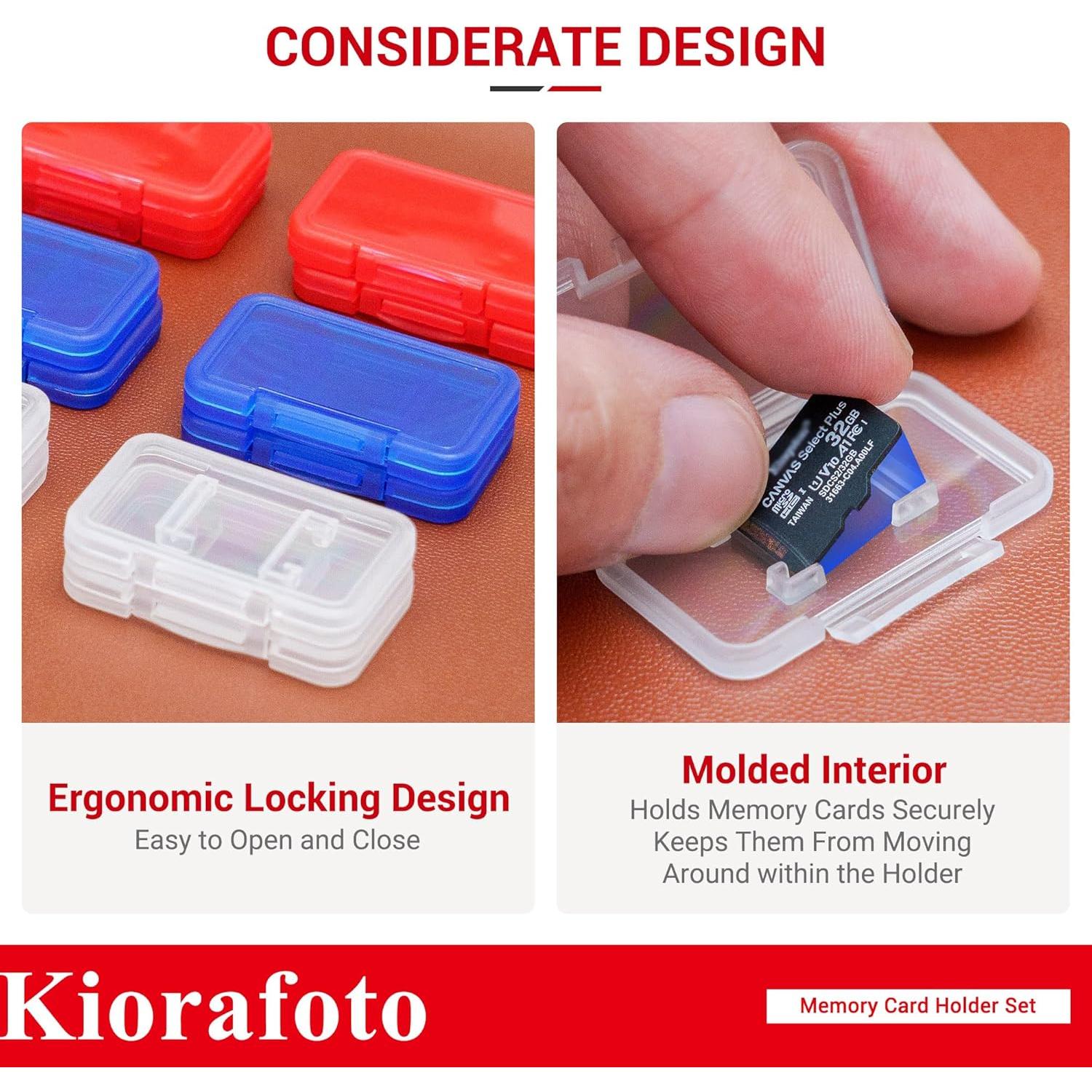 Estuche Transparente Kiorafoto para 18 Tarjetas MicroSD