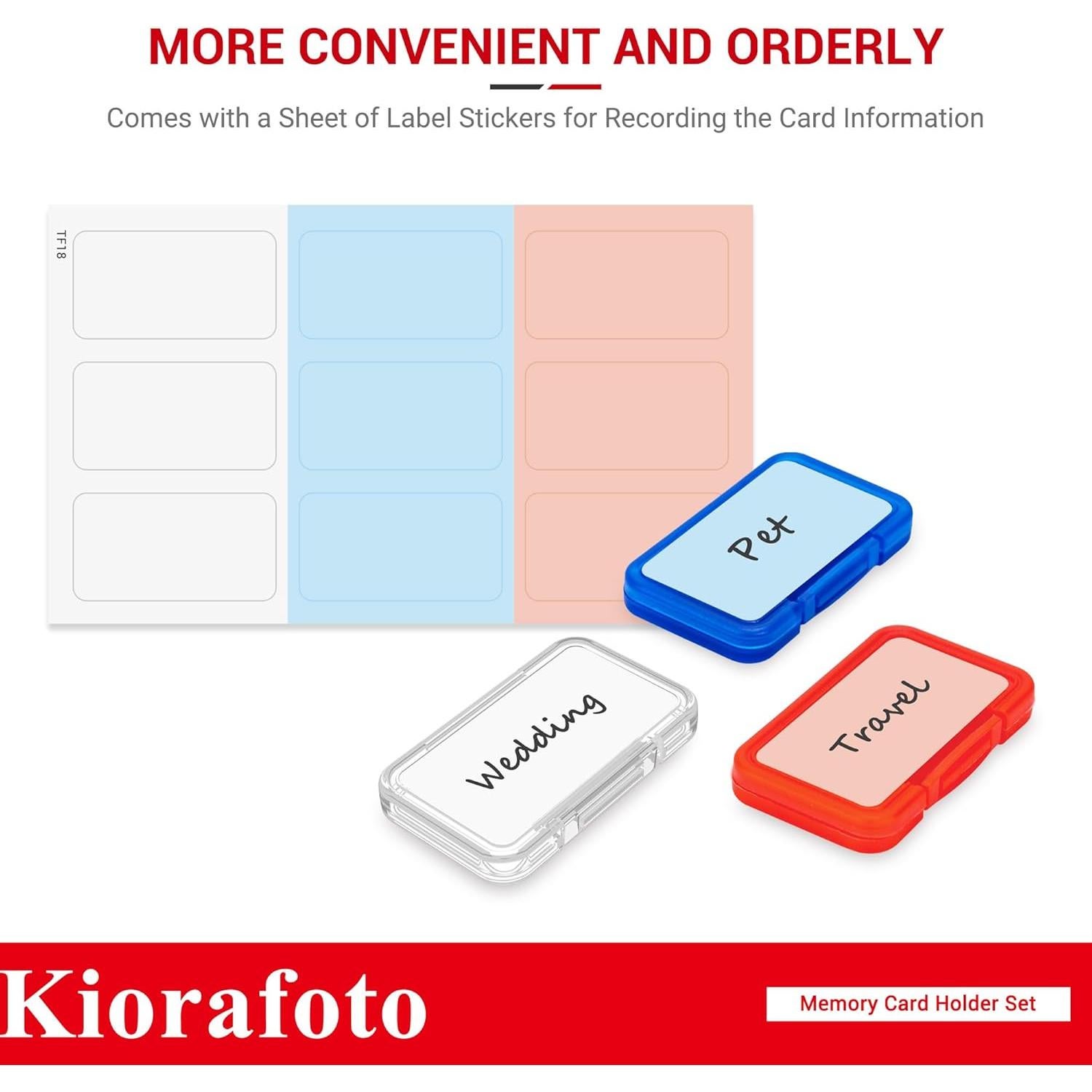 Estuche Transparente Kiorafoto para 18 Tarjetas MicroSD