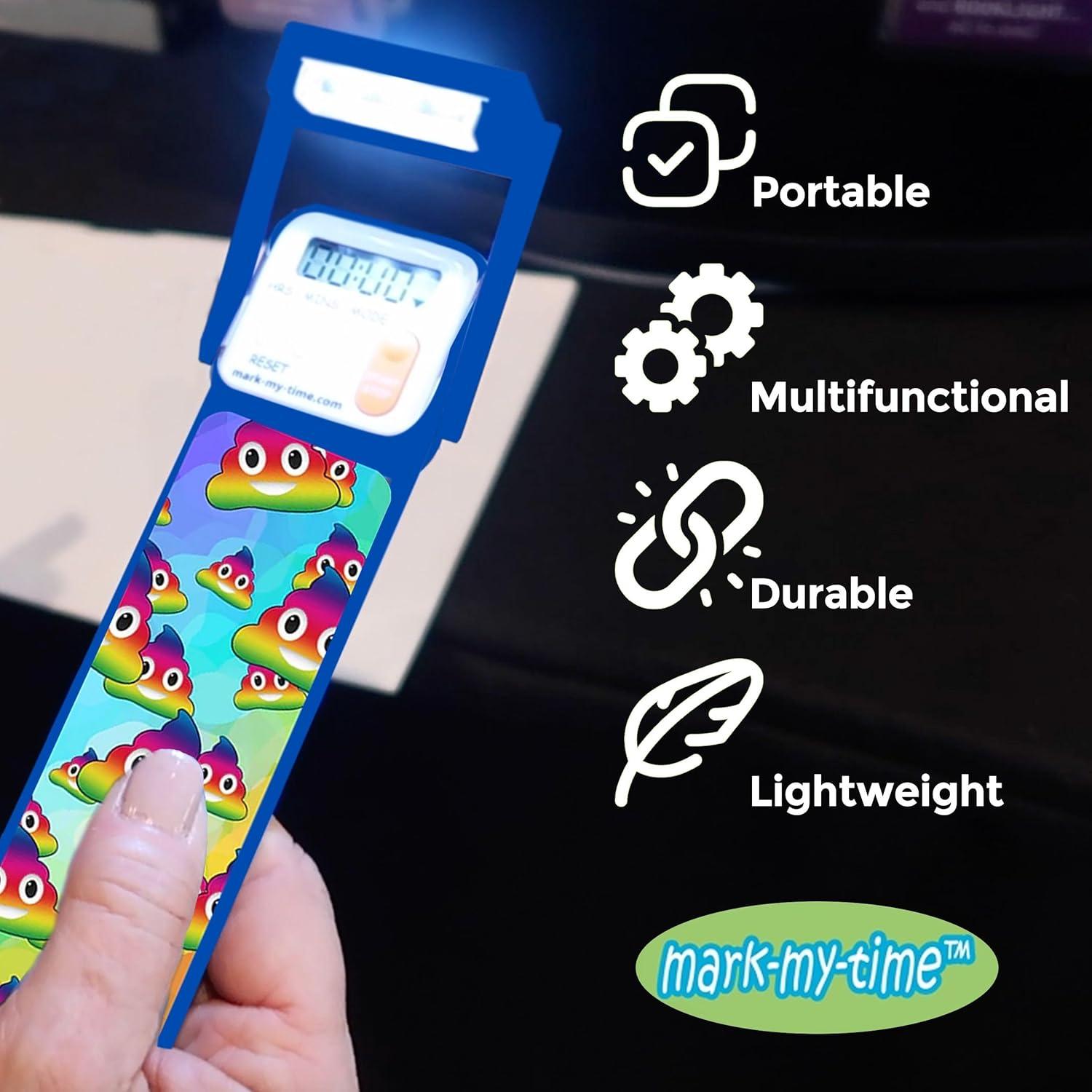 Marcador Digital Mark-My-Time con Luz LED 3D Arcoíris