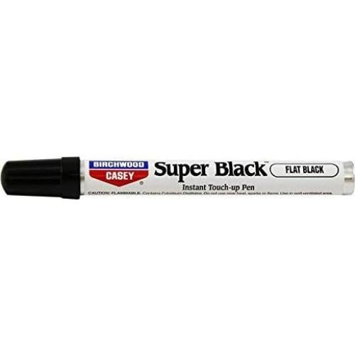 Birchwood Casey Long-Lasting Fast-Drying Super Black Touch-Up Pen for Deep Scratches and Worn Areas, FLAT BLACK, 0.33 OUNCE