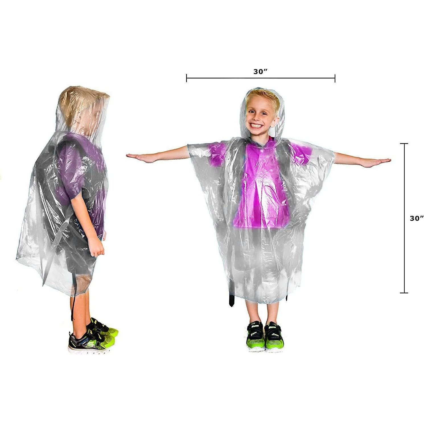 Ponchos de Lluvia Lingito 20 Paquete Transparentes para Familia