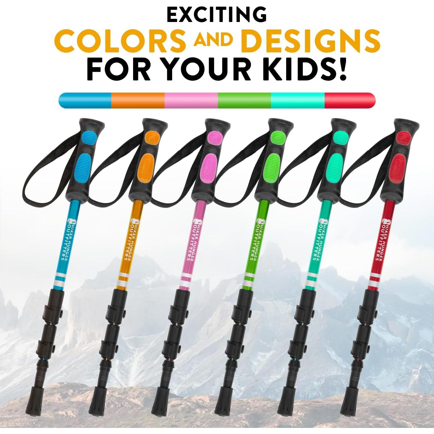 Bastones de Senderismo para Niños Hiker Hunger Rosa Ajustables