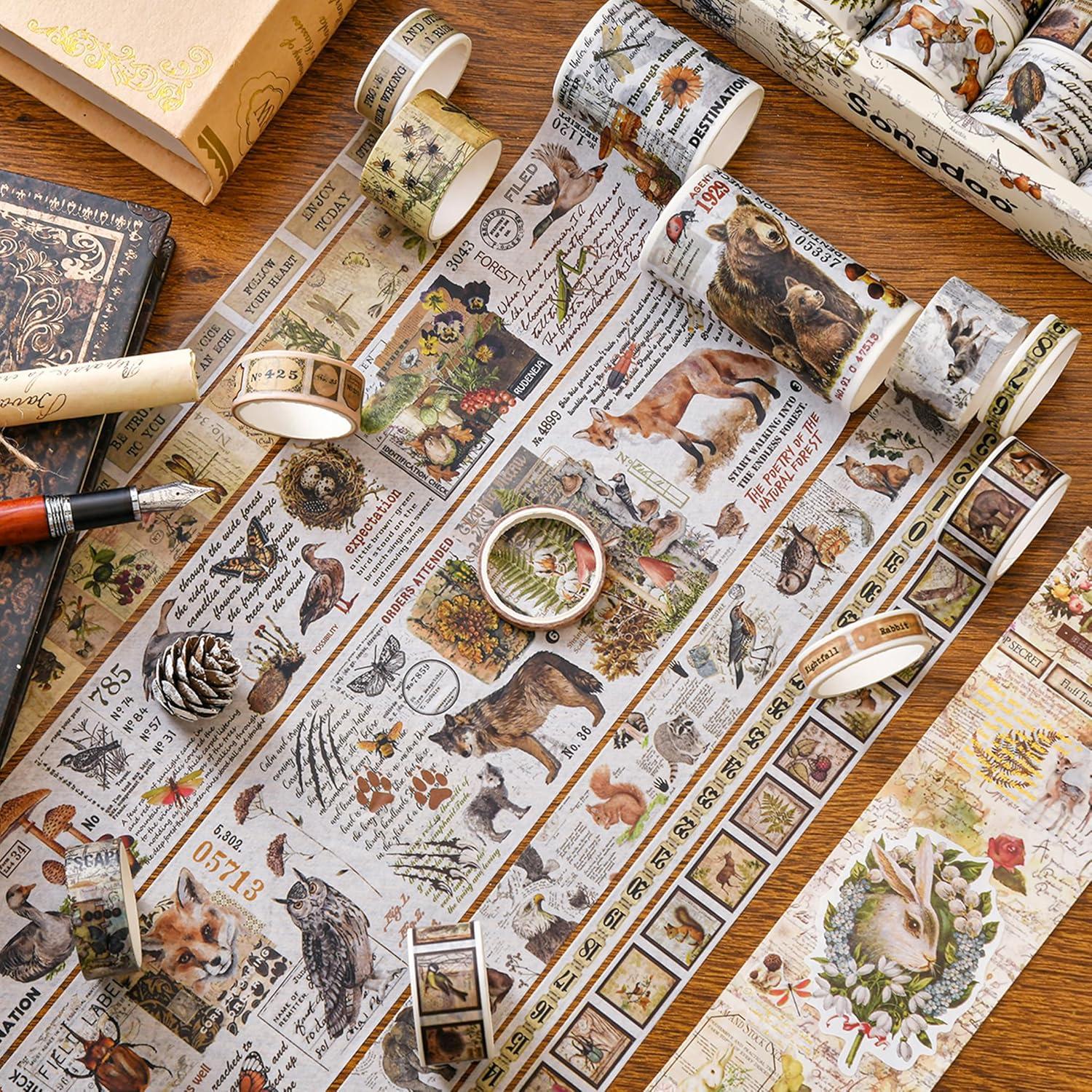 Juego de 18 Rollos de Cinta Washi Vintage Retro Songdao