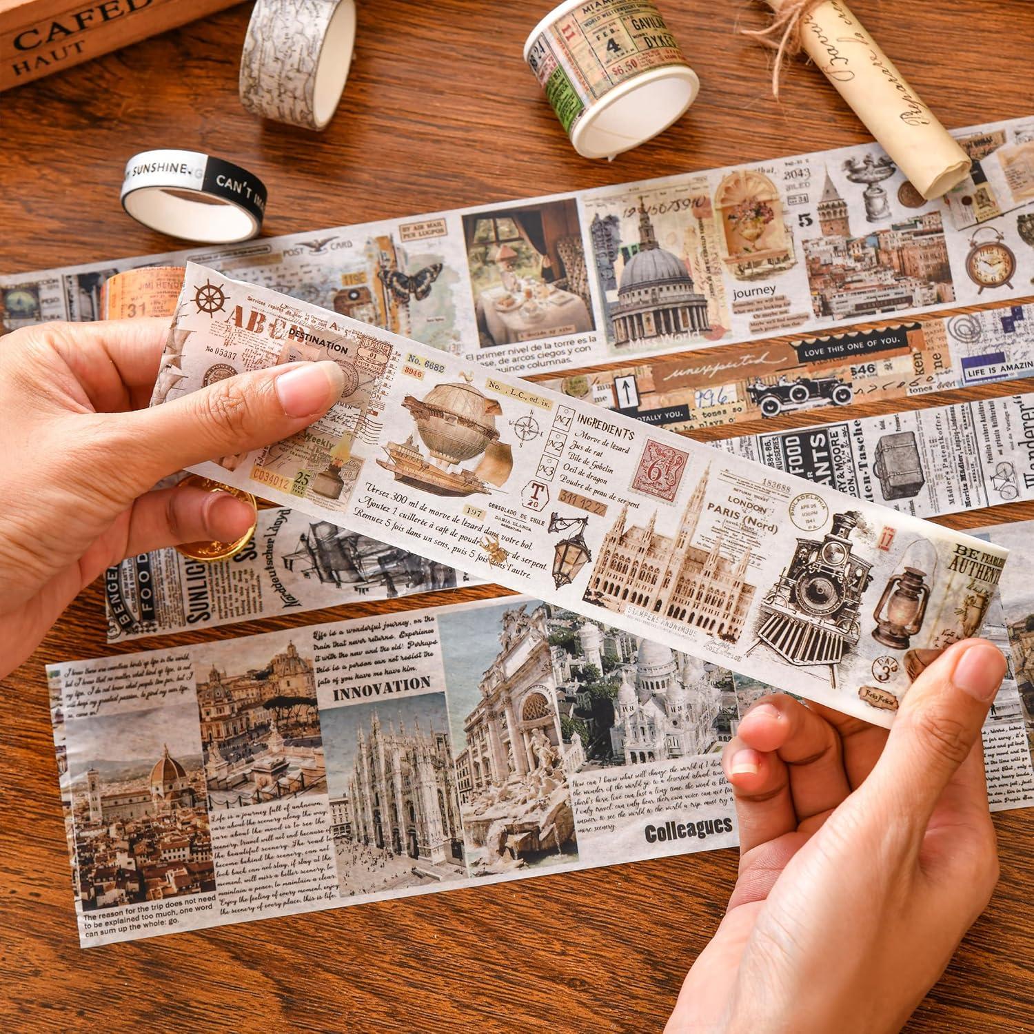 Juego de 18 Rollos de Cinta Washi Vintage Retro Songdao