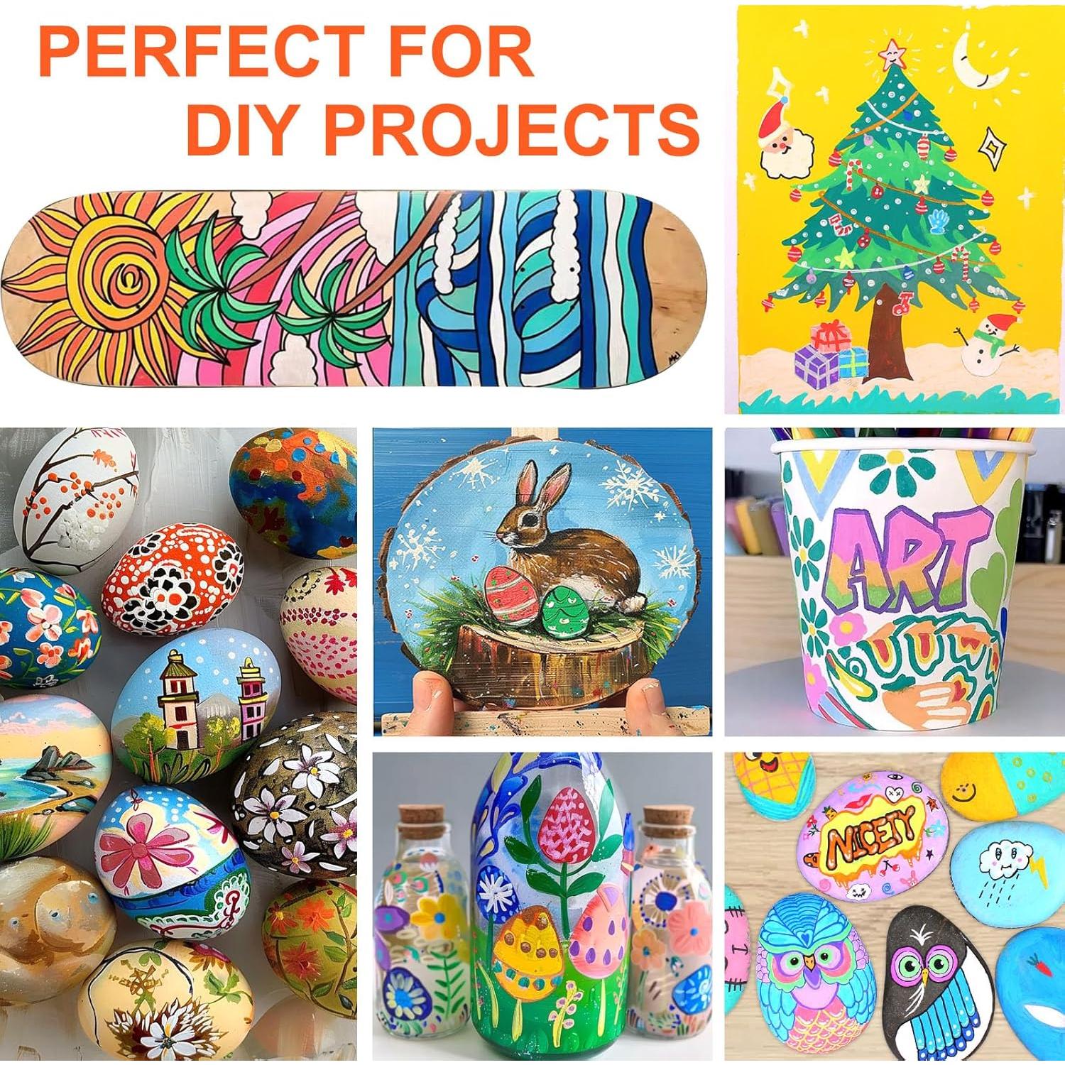 Marcadores Acrílicos Doble Punta NICETY 128 Colores Multicolor