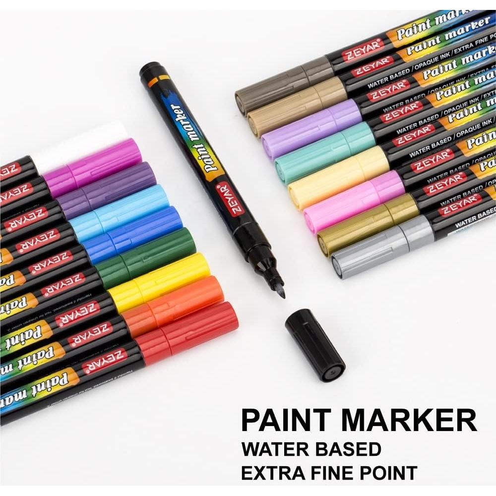 Lápiz de Pintura Acrílica ZEYAR 18 Colores Punta Extra Fina