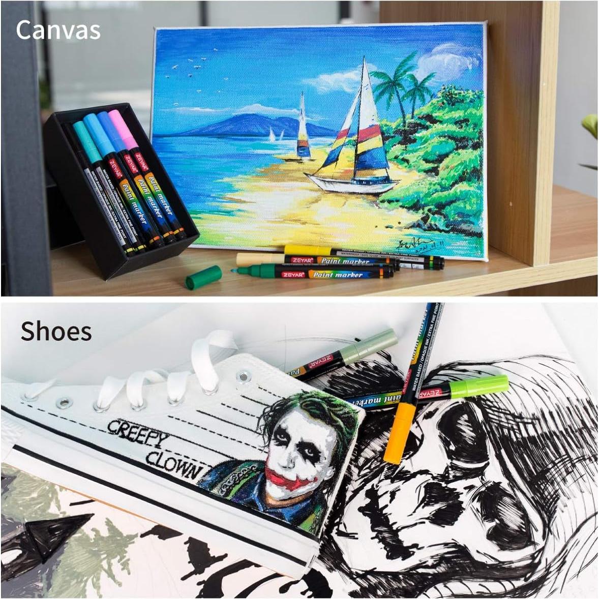 Lápiz de Pintura Acrílica ZEYAR 18 Colores Punta Extra Fina