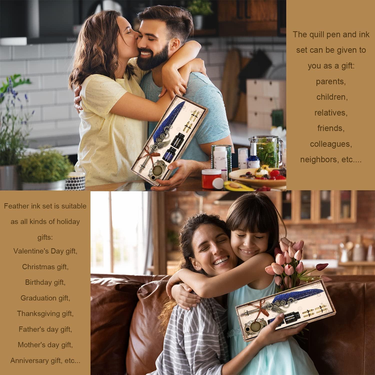 Juego de Plumas de Caligrafía NC Azul con Tinta y Puntas