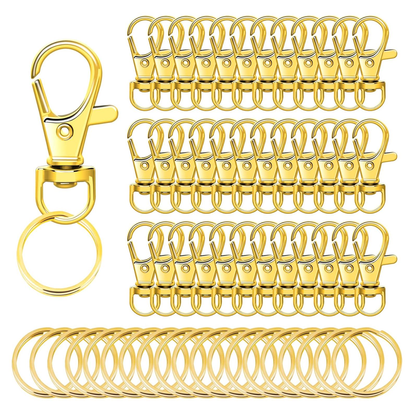 Ganchos de Resorte Dorados SANNIX 60 Piezas para Manualidades