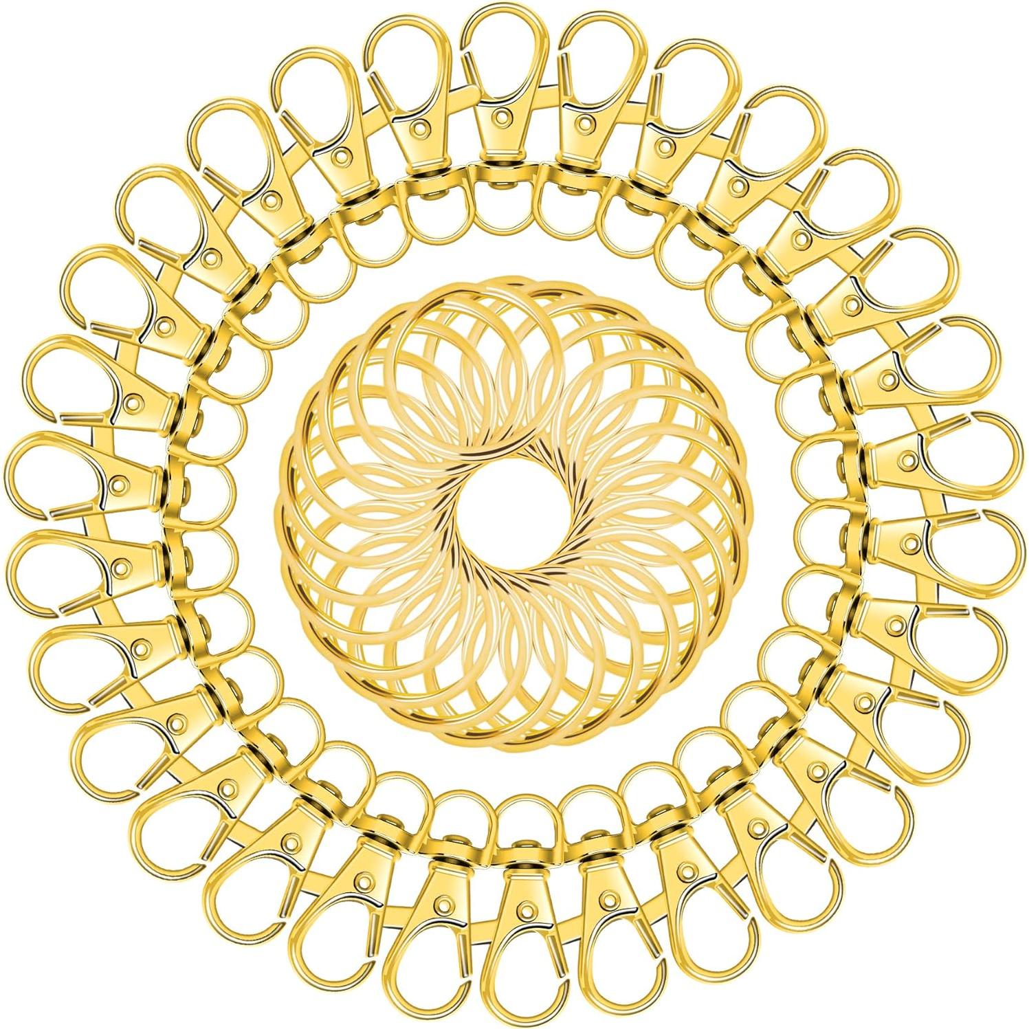 Ganchos de Resorte Dorados SANNIX 60 Piezas para Manualidades