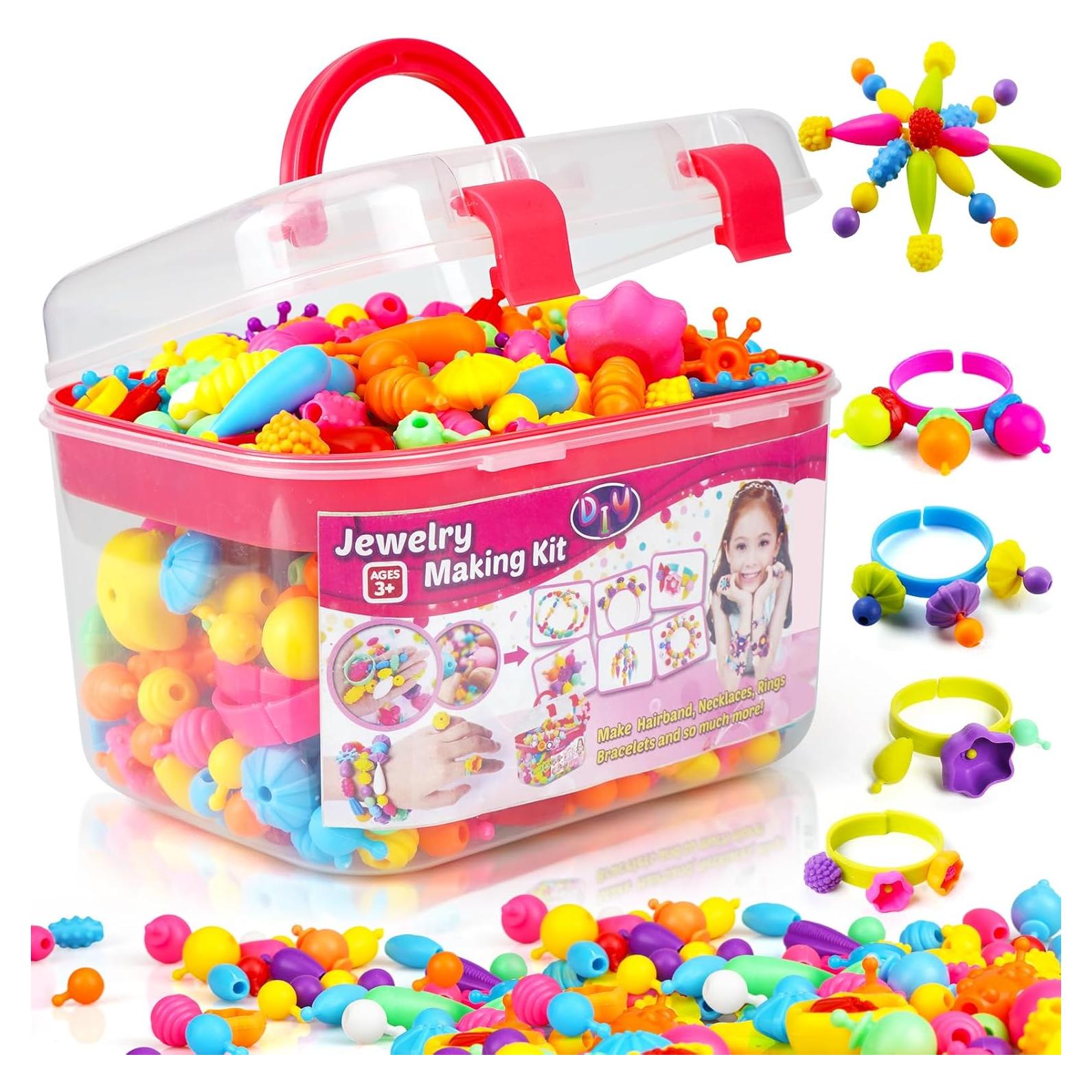 Kit de Joyería FUNZBO 520 Piezas para Niños 4-8 Años