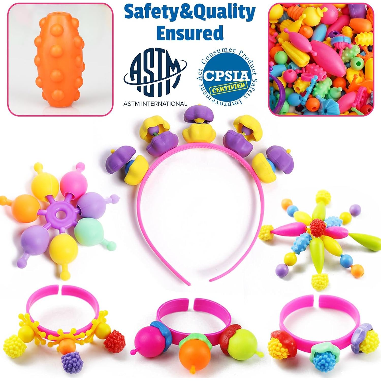 Kit de Joyería FUNZBO 520 Piezas para Niños 4-8 Años