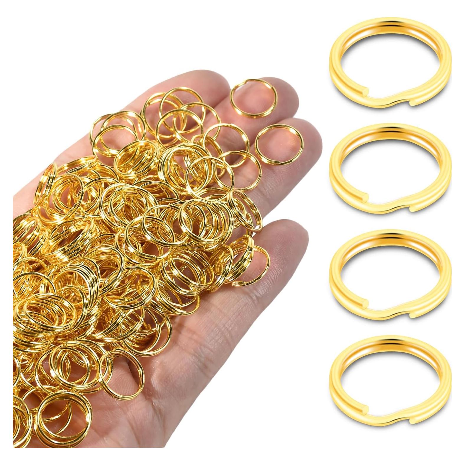 300 Anillos Clave Pequeños Dorados ManTangSun para Joyería