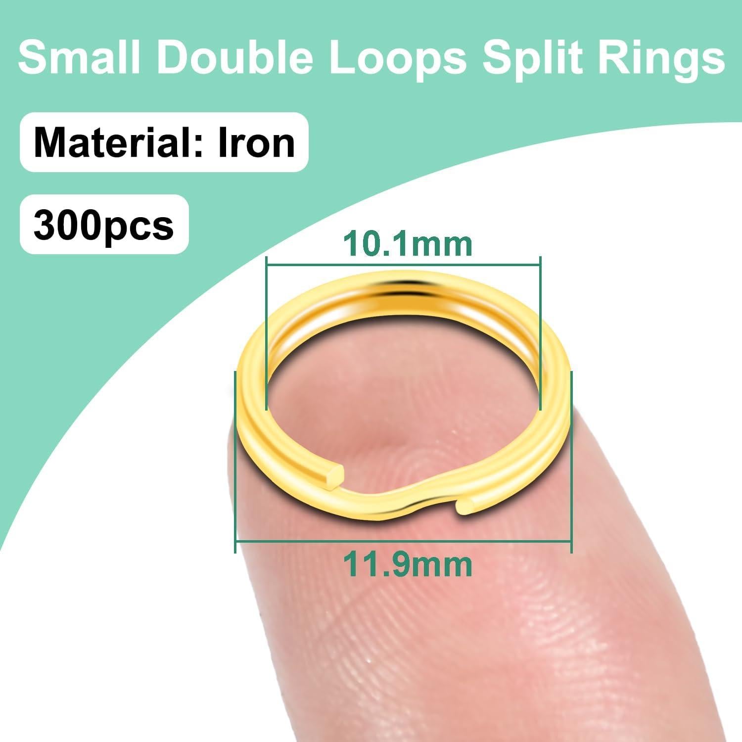 300 Anillos Clave Pequeños Dorados ManTangSun para Joyería