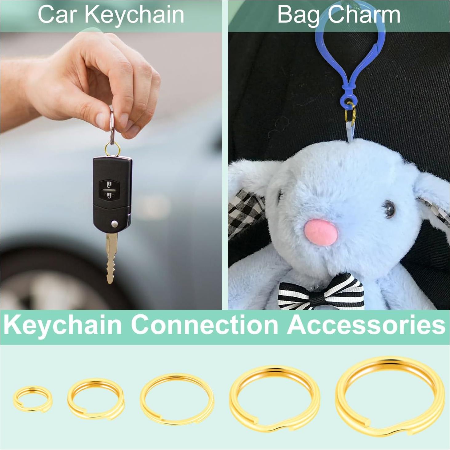 300 Anillos Clave Pequeños Dorados ManTangSun para Joyería